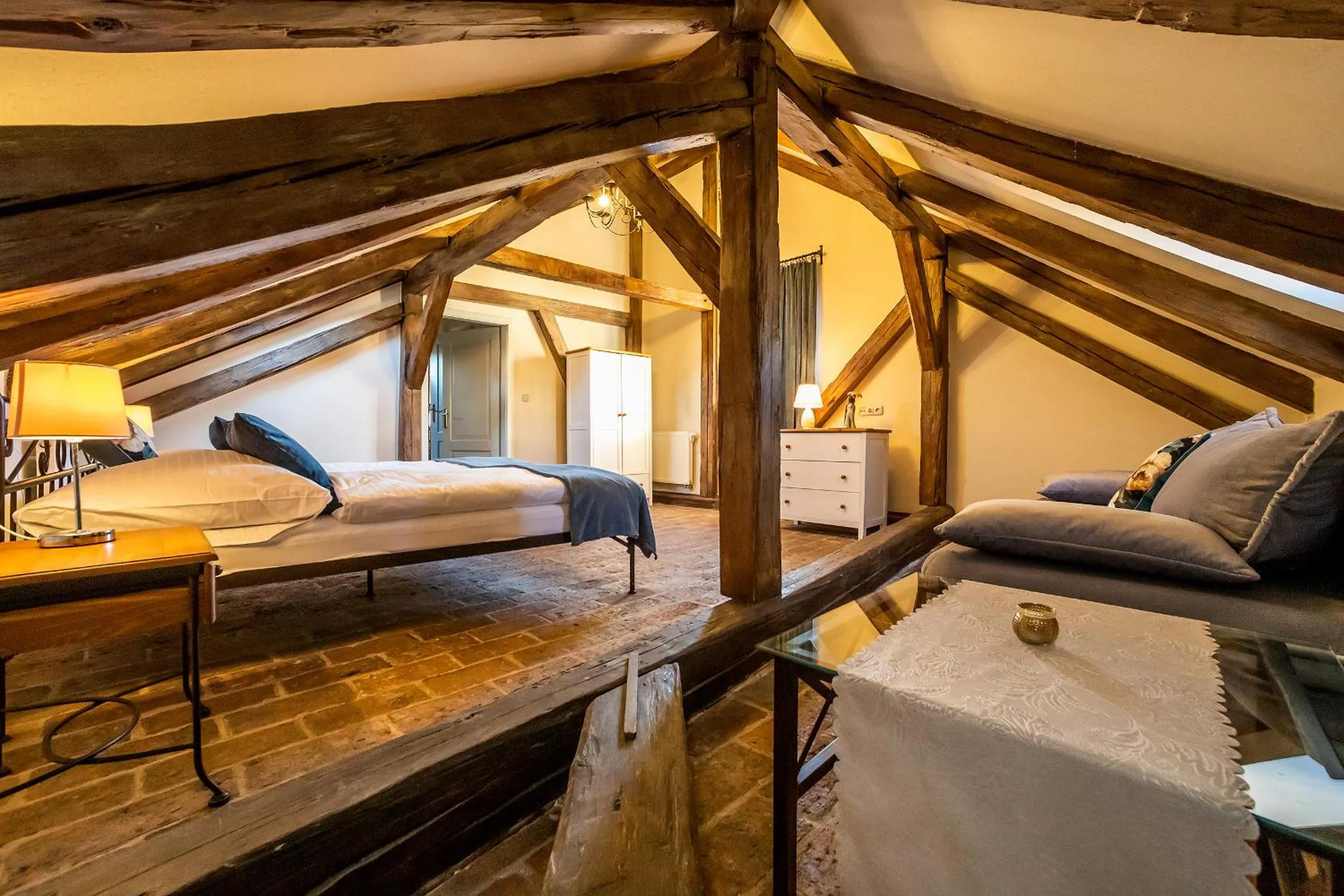 Bed in Penzion Thallerův Dům