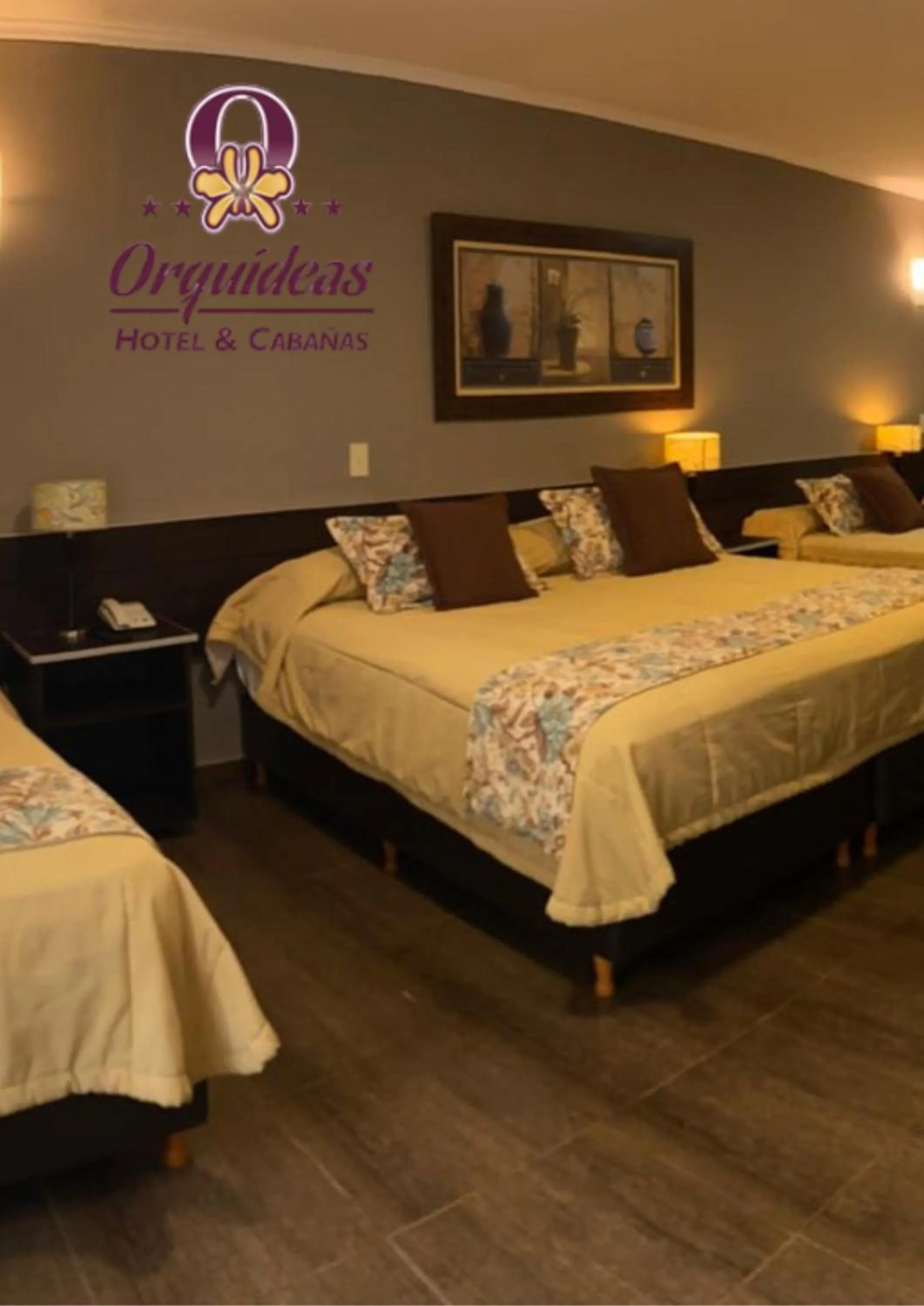 Bed in Orquideas Hotel & Cabañas