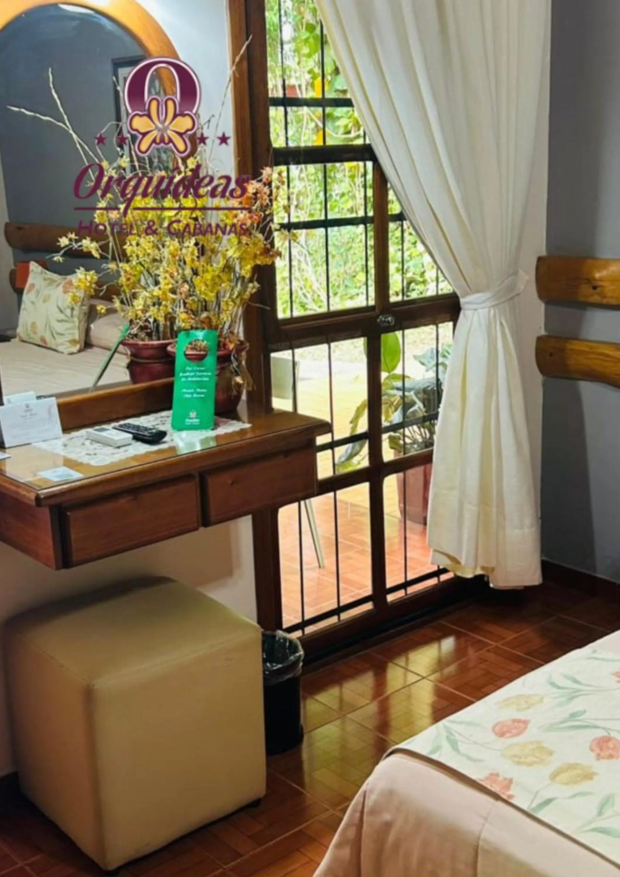 Garden view, Bed in Orquideas Hotel & Cabañas