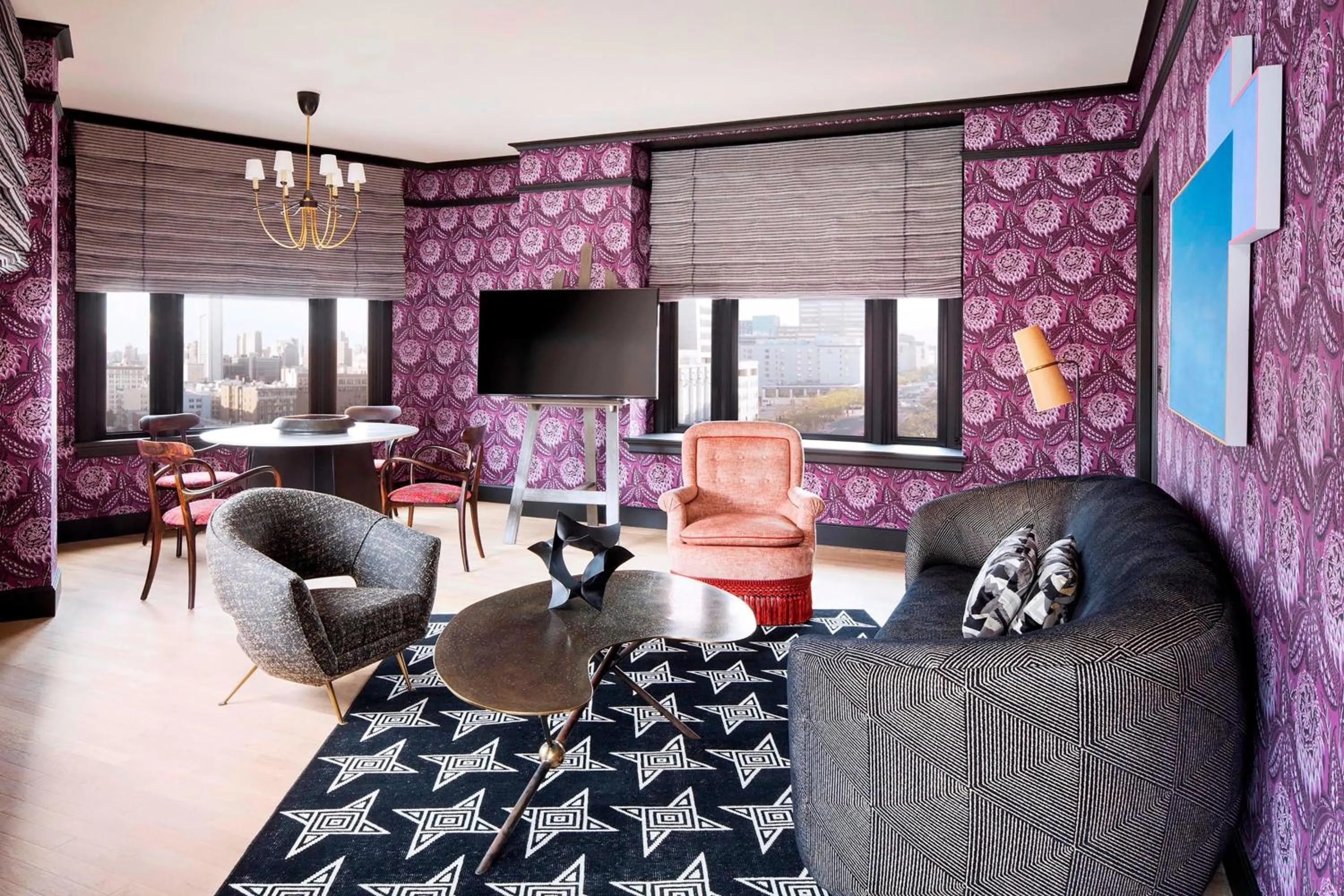 Living room in San Francisco Proper Hotel, a Member of Design Hotels