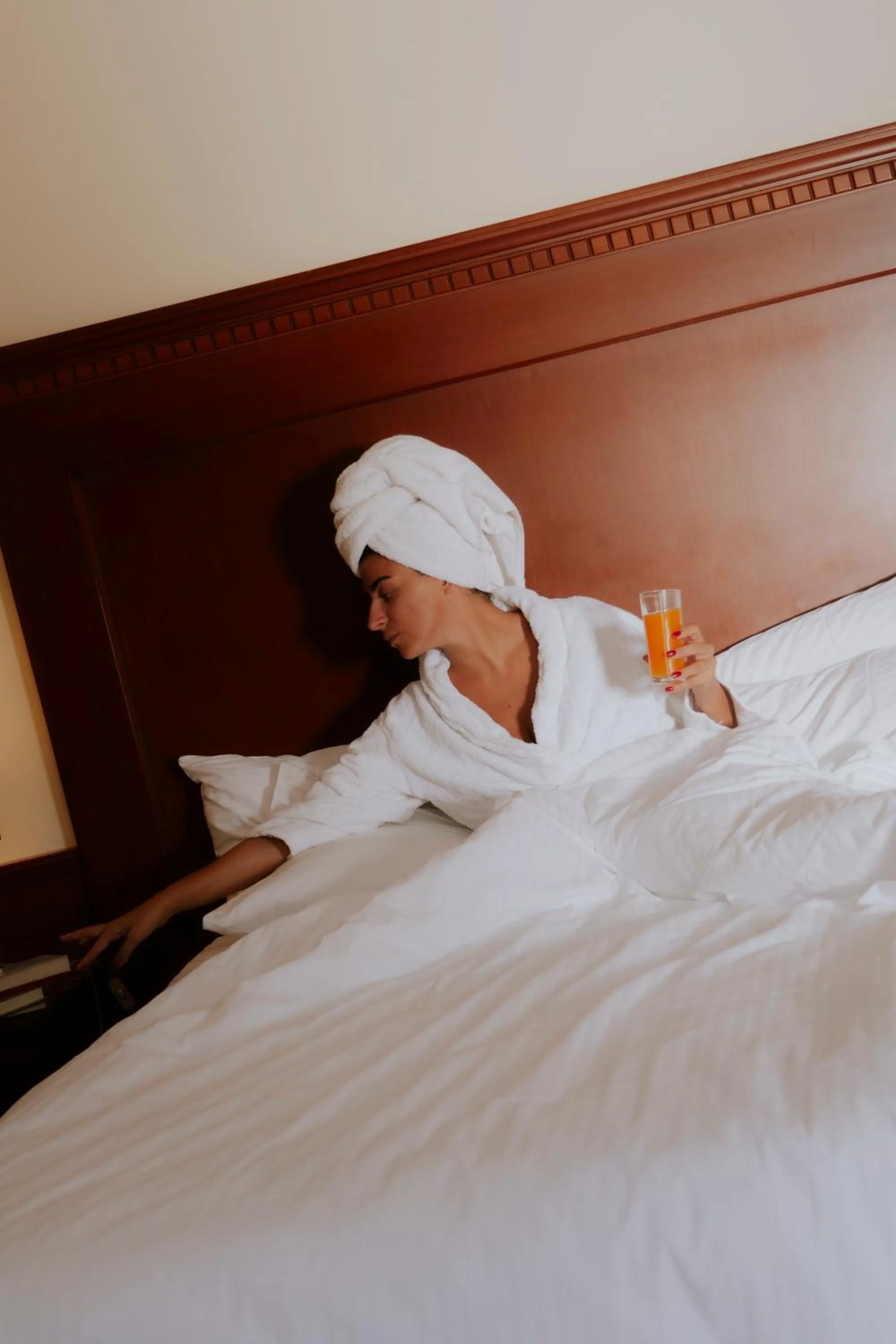 Bed in Le Cedrus Hotel