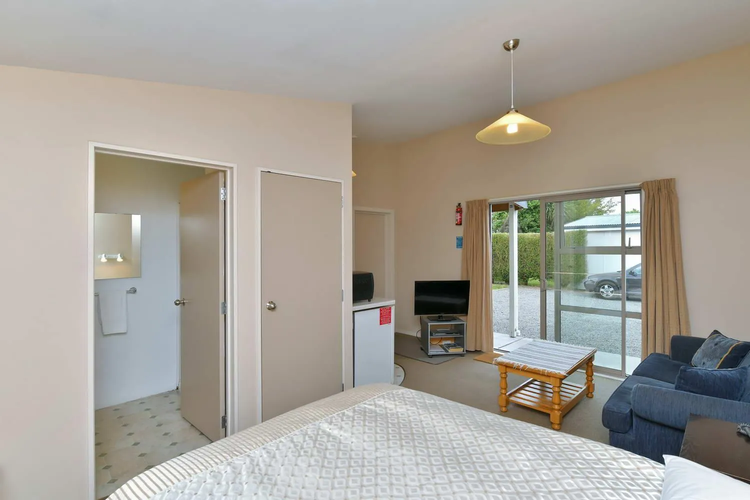 Bed in Wayside Motel