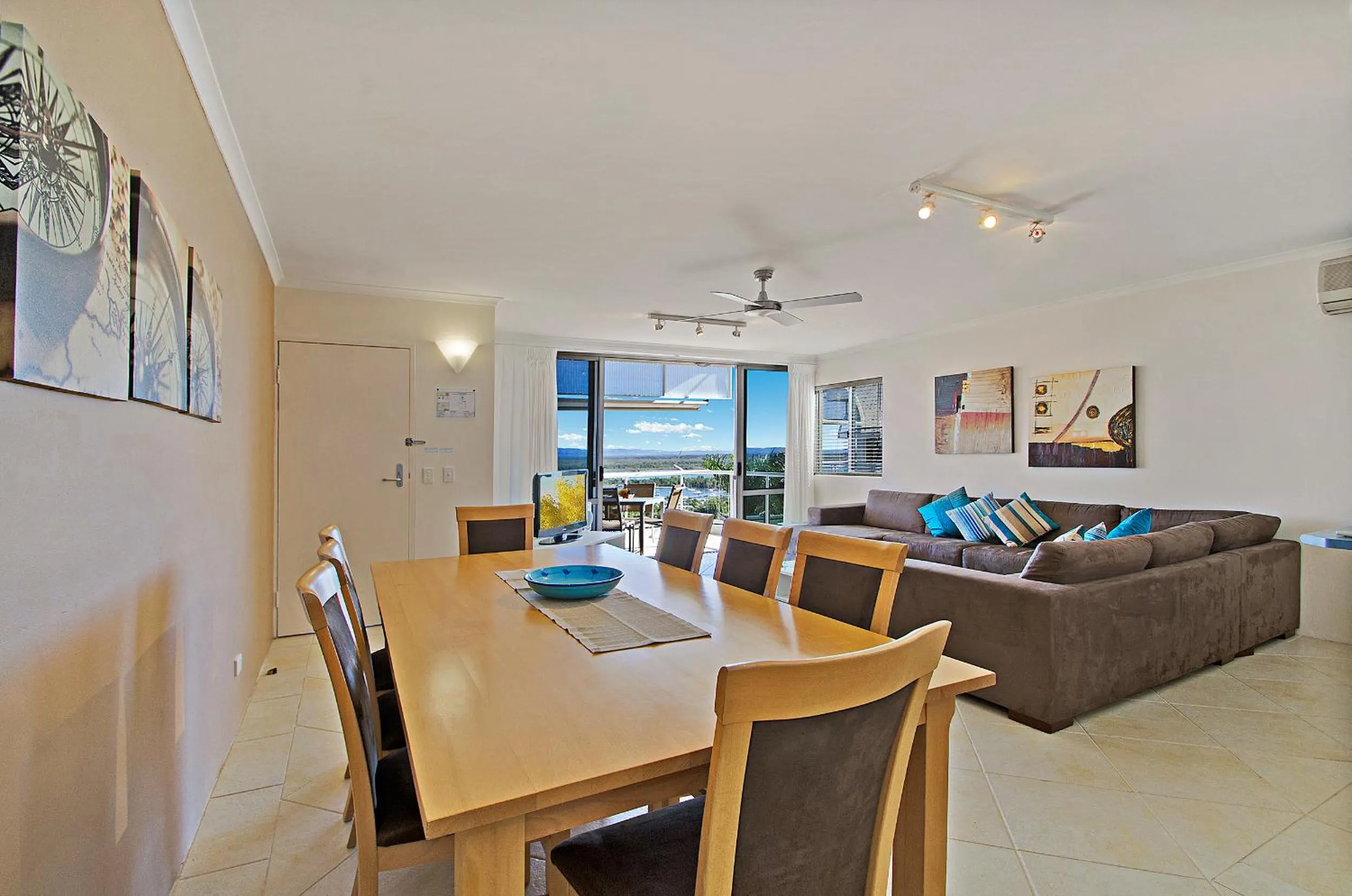 Living room in Bali Hai Apartments Noosa