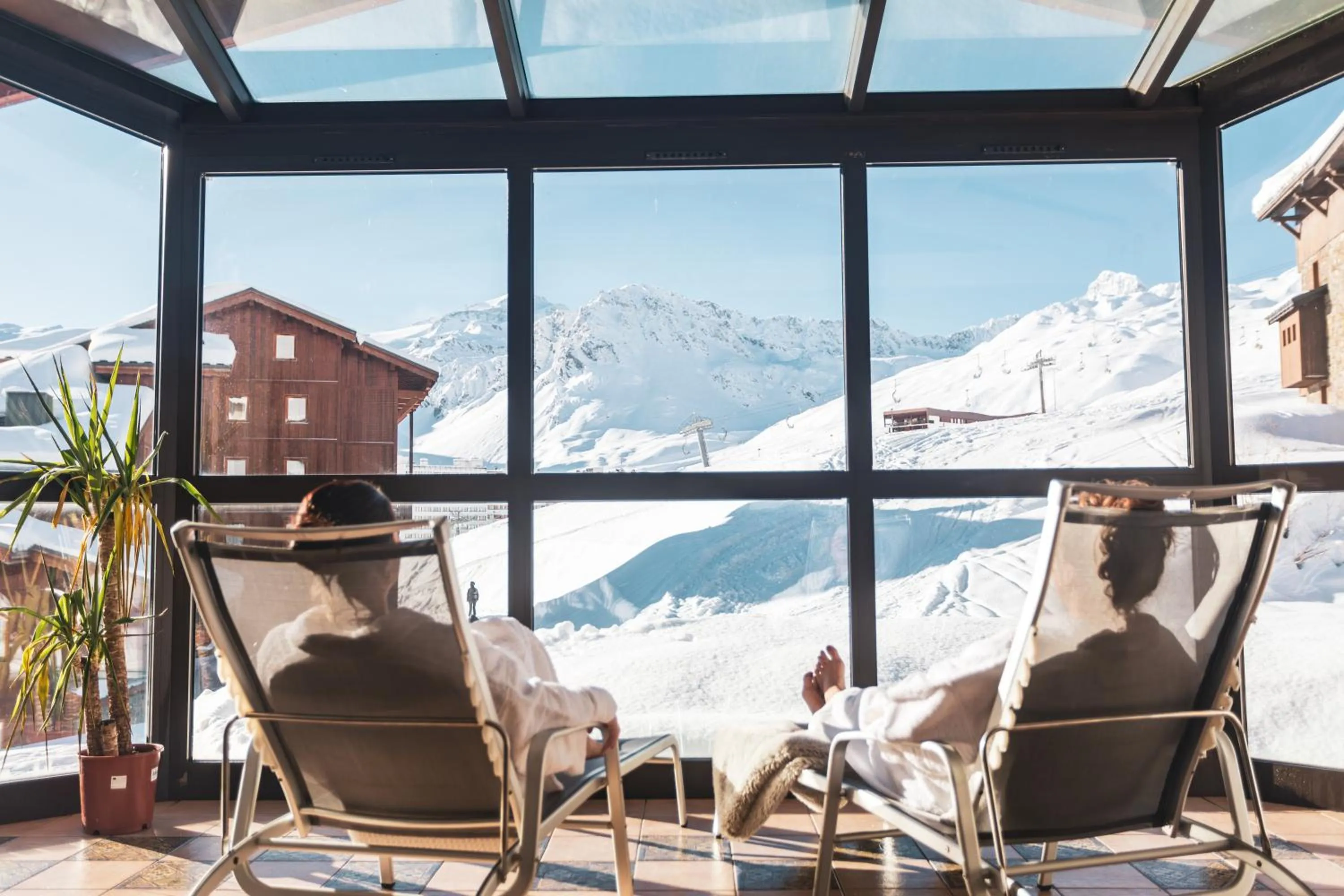 Patio in Hôtel Village Montana by Les Etincelles