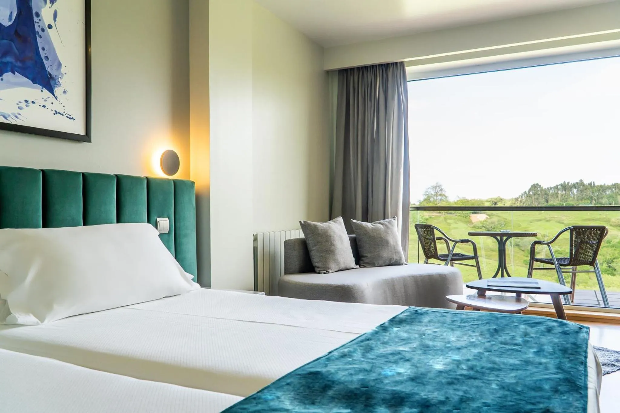 Bedroom, Bed in Abba Comillas Hotel