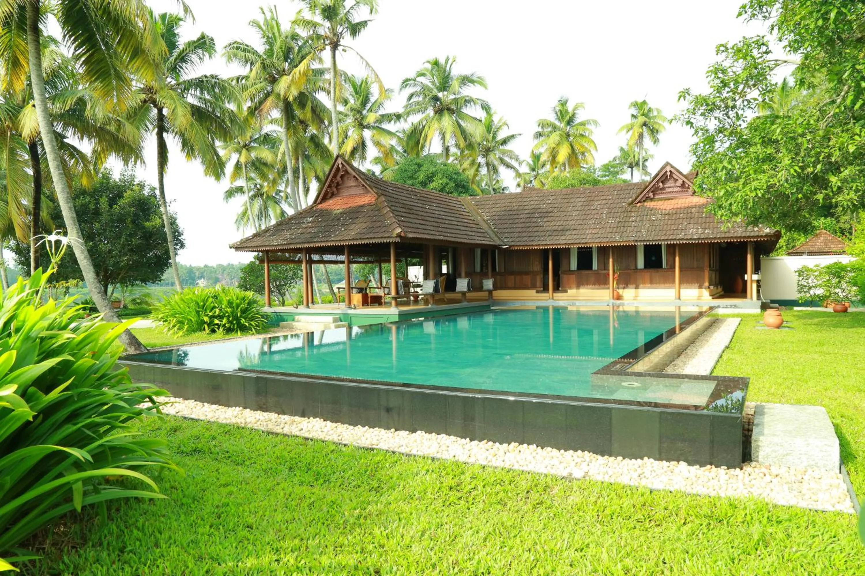 Swimming pool in Vismaya by Moksha Stays
