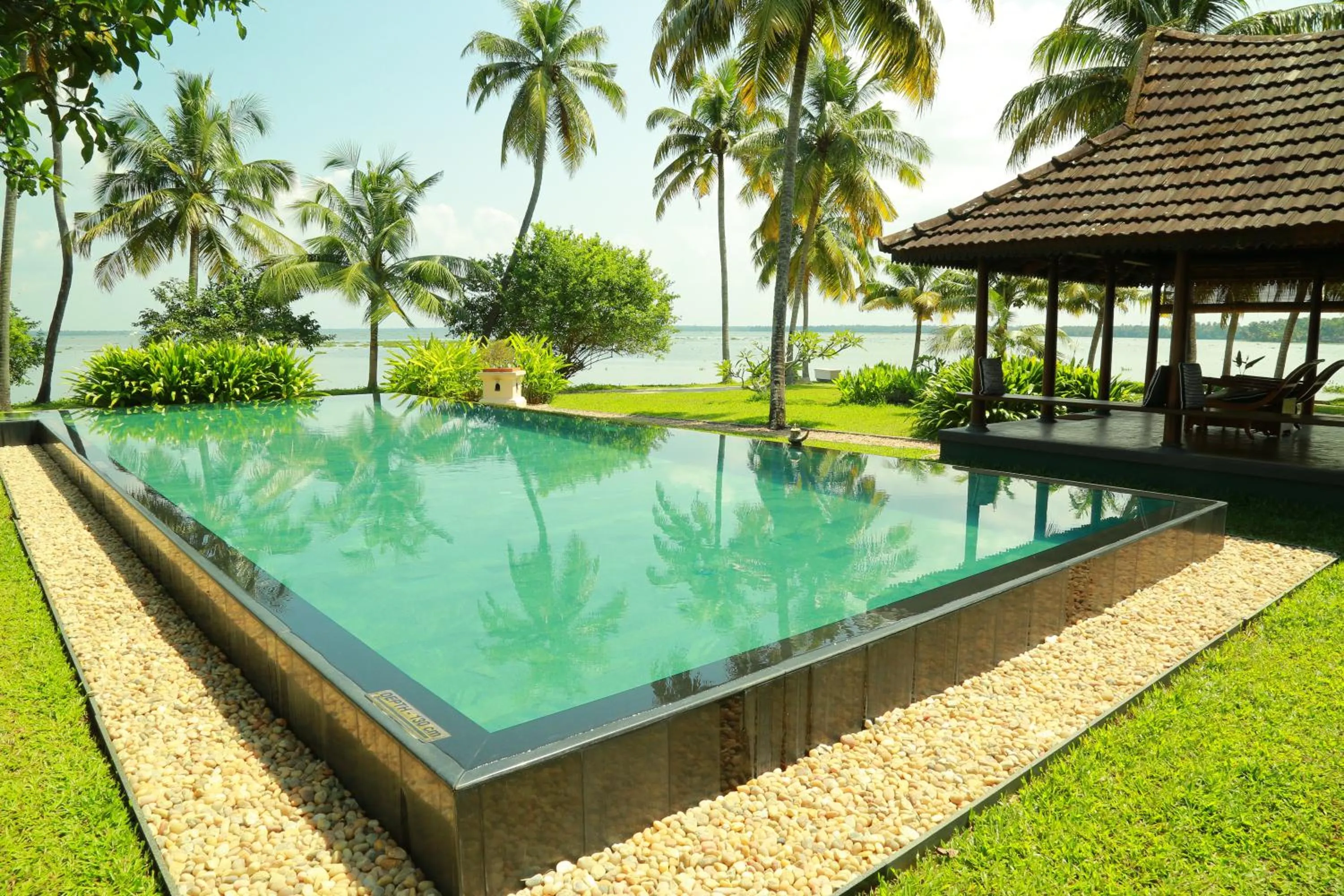 Swimming pool in Vismaya by Moksha Stays