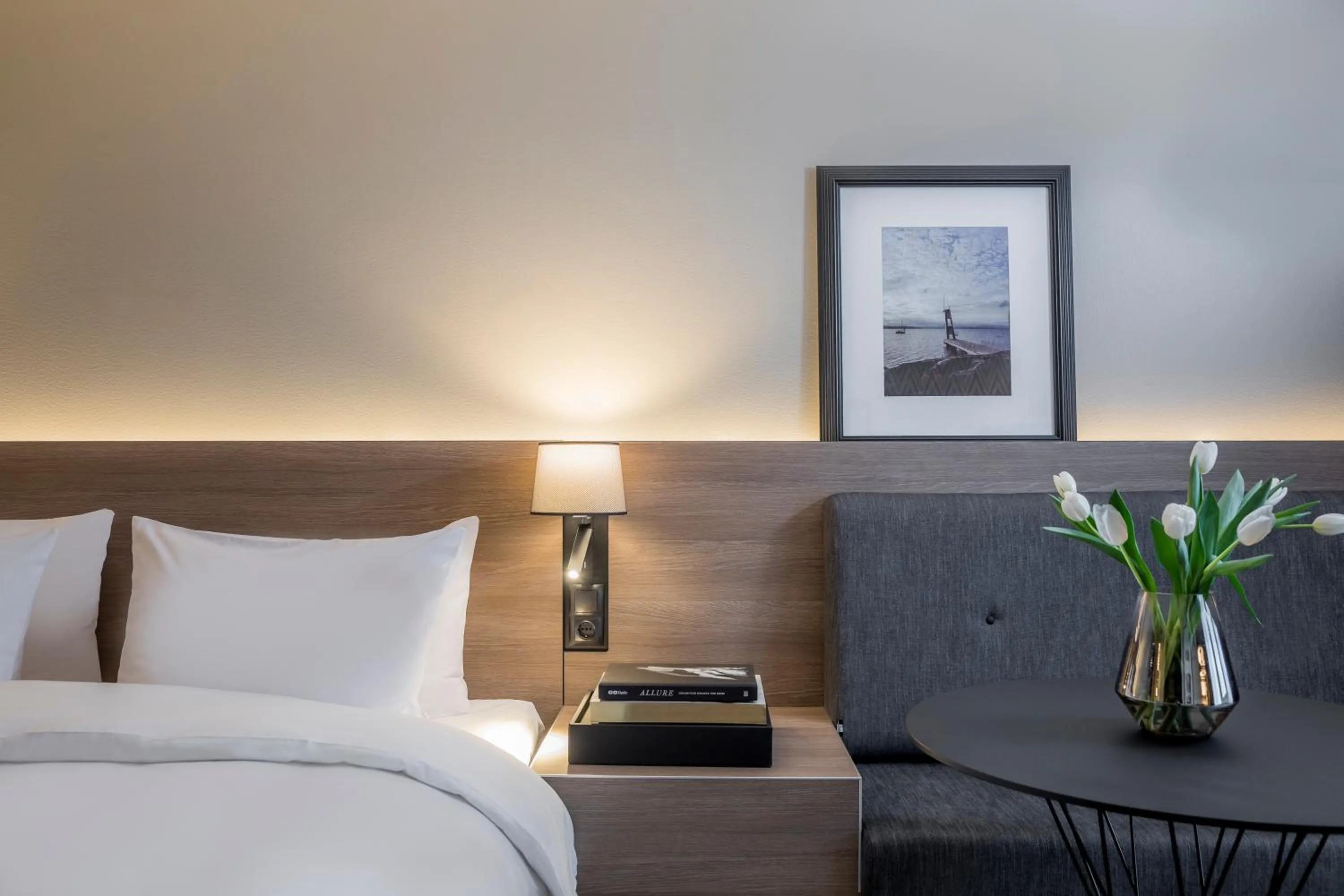 Decorative detail, Bed in Radisson Blu Plaza Hotel, Oslo