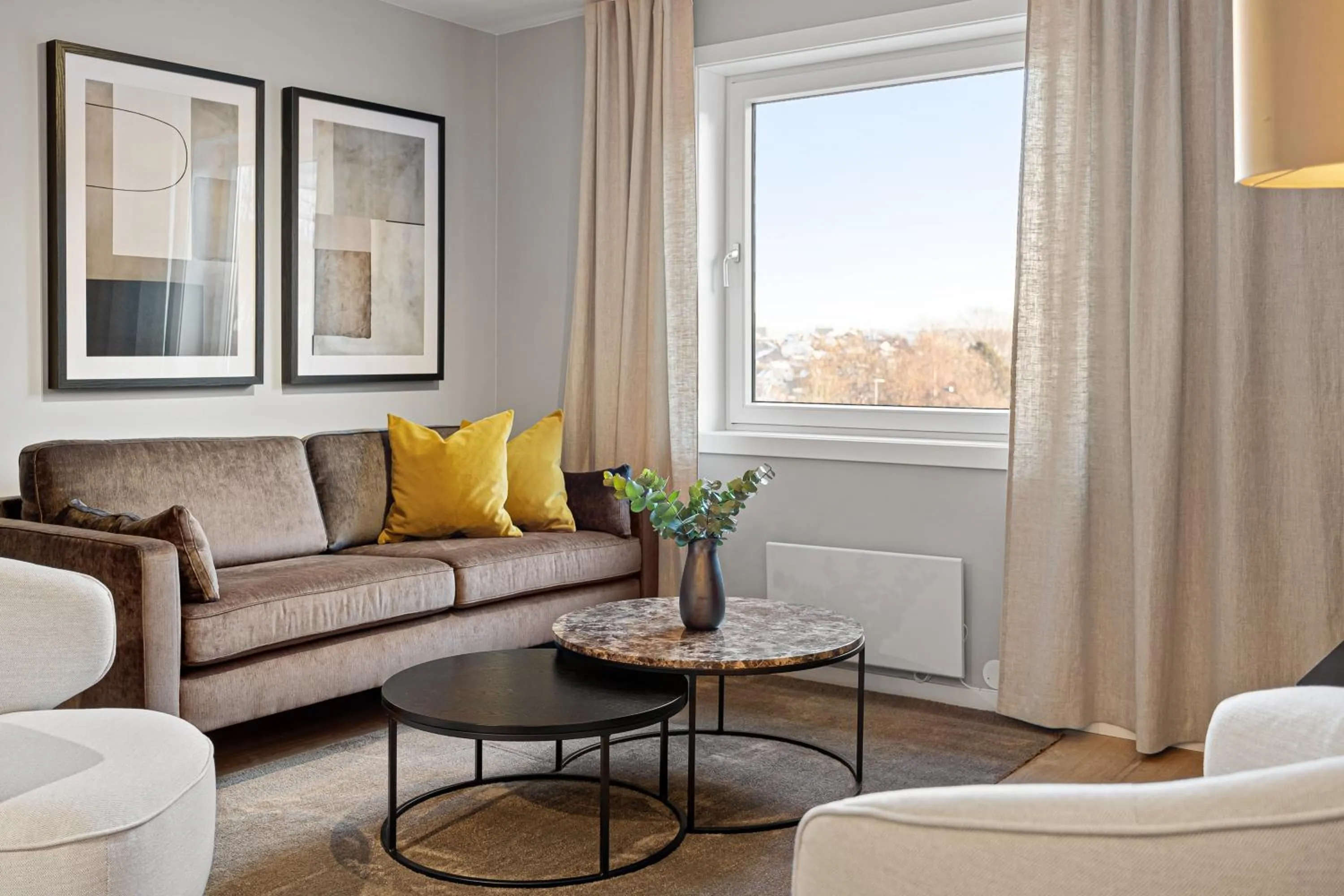 Seating area in Bjørvika Apartments - Sirkus Renaa