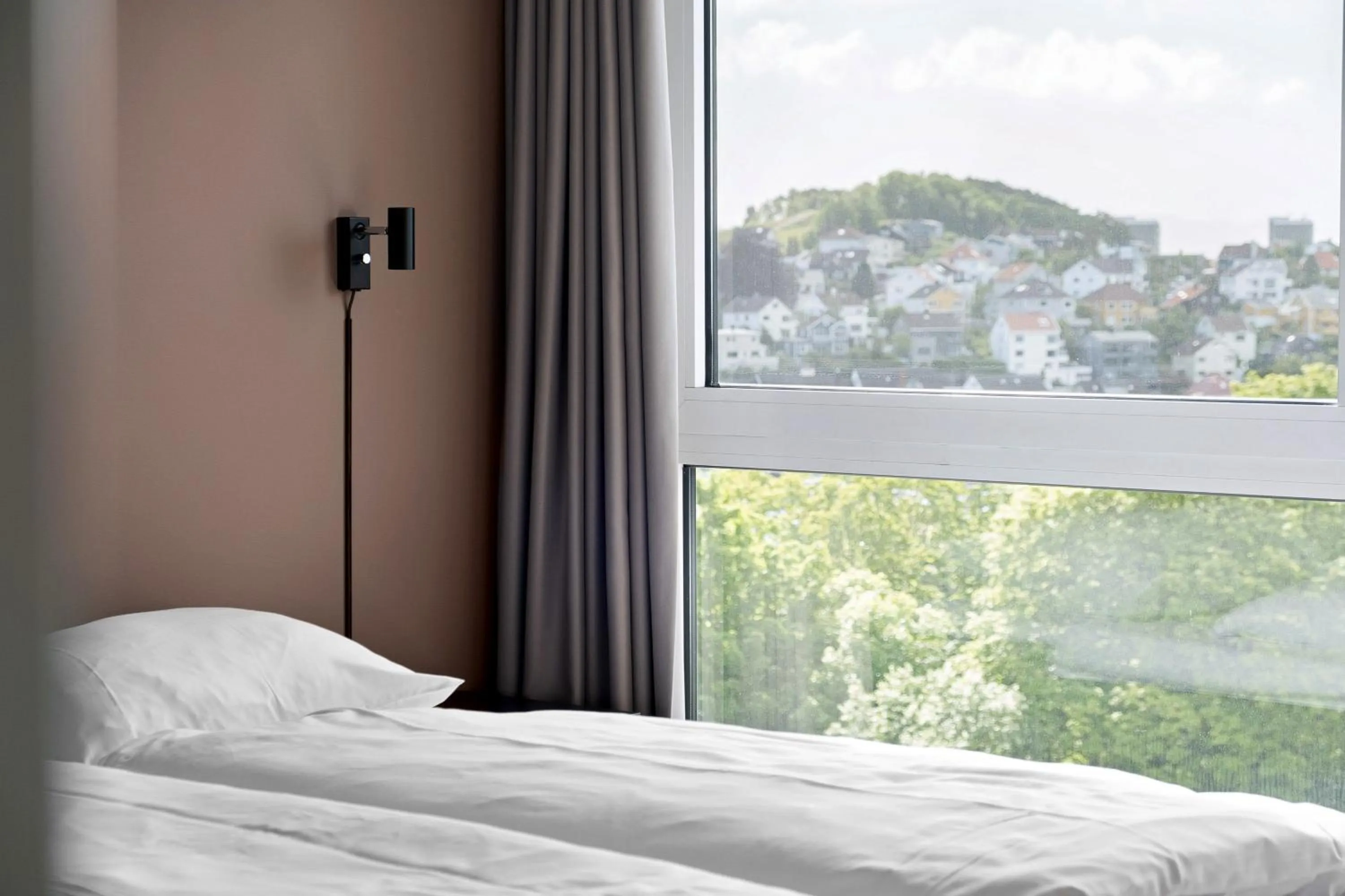 View (from property/room), Bed in Bjørvika Apartments - Sirkus Renaa