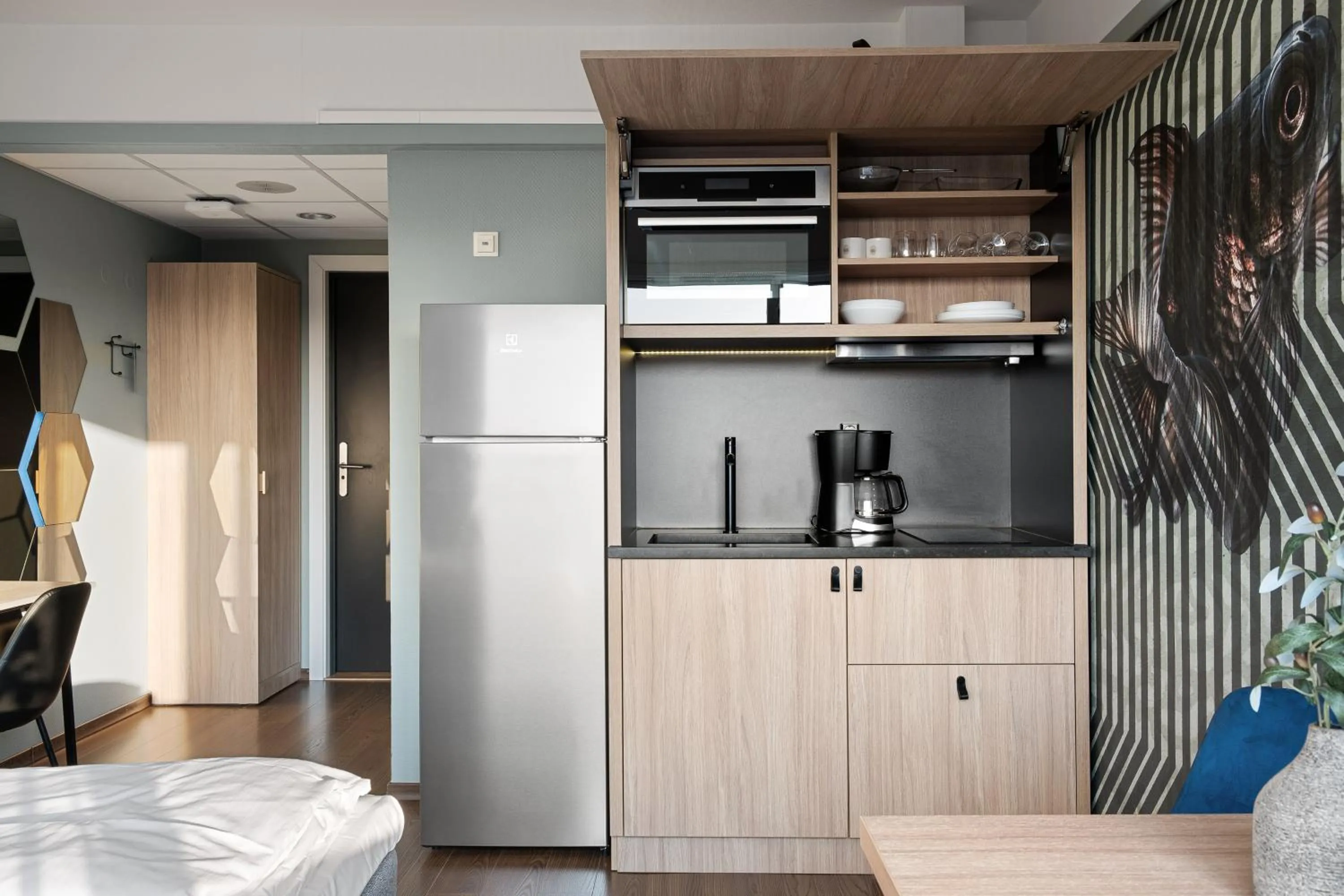 Kitchen or kitchenette in Bjørvika Apartments - Sirkus Renaa