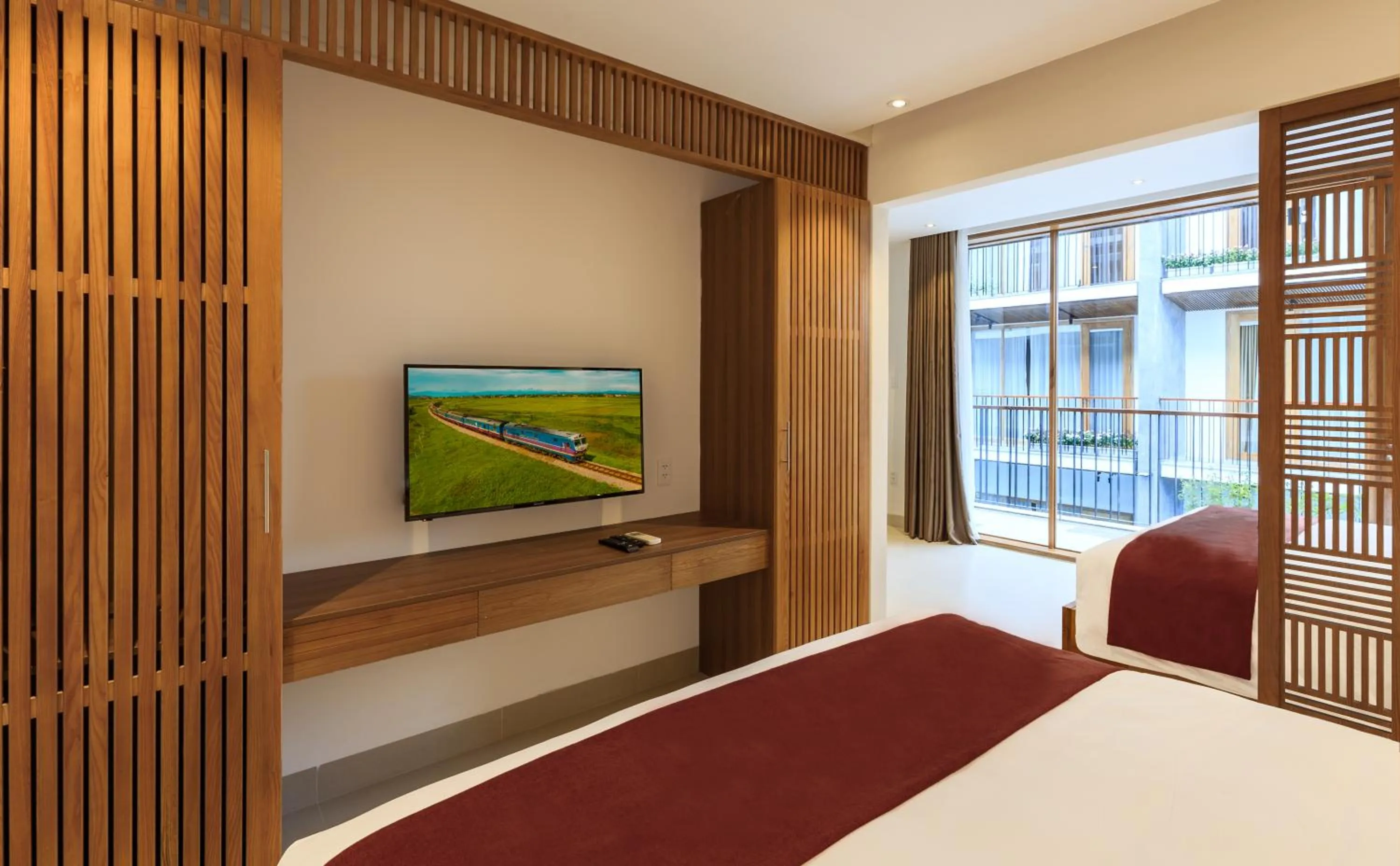 Bed in Tam House Villa Hotel