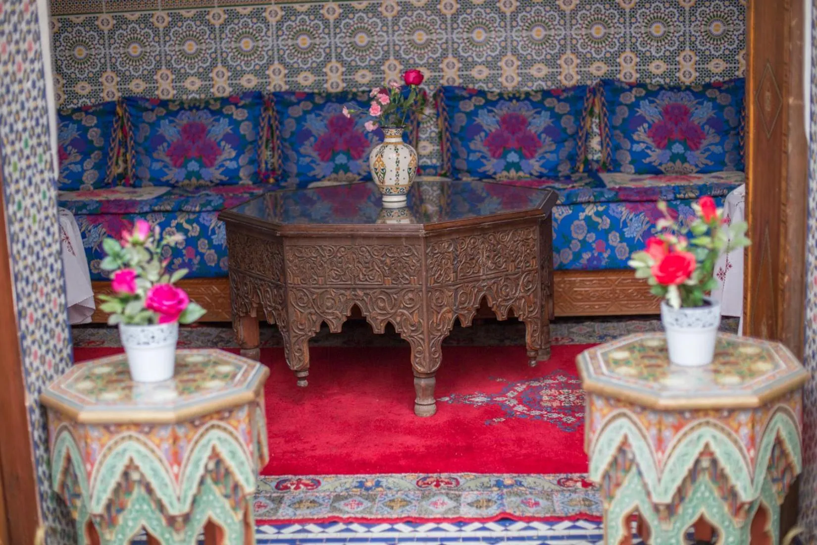Seating area in Riad Ghita