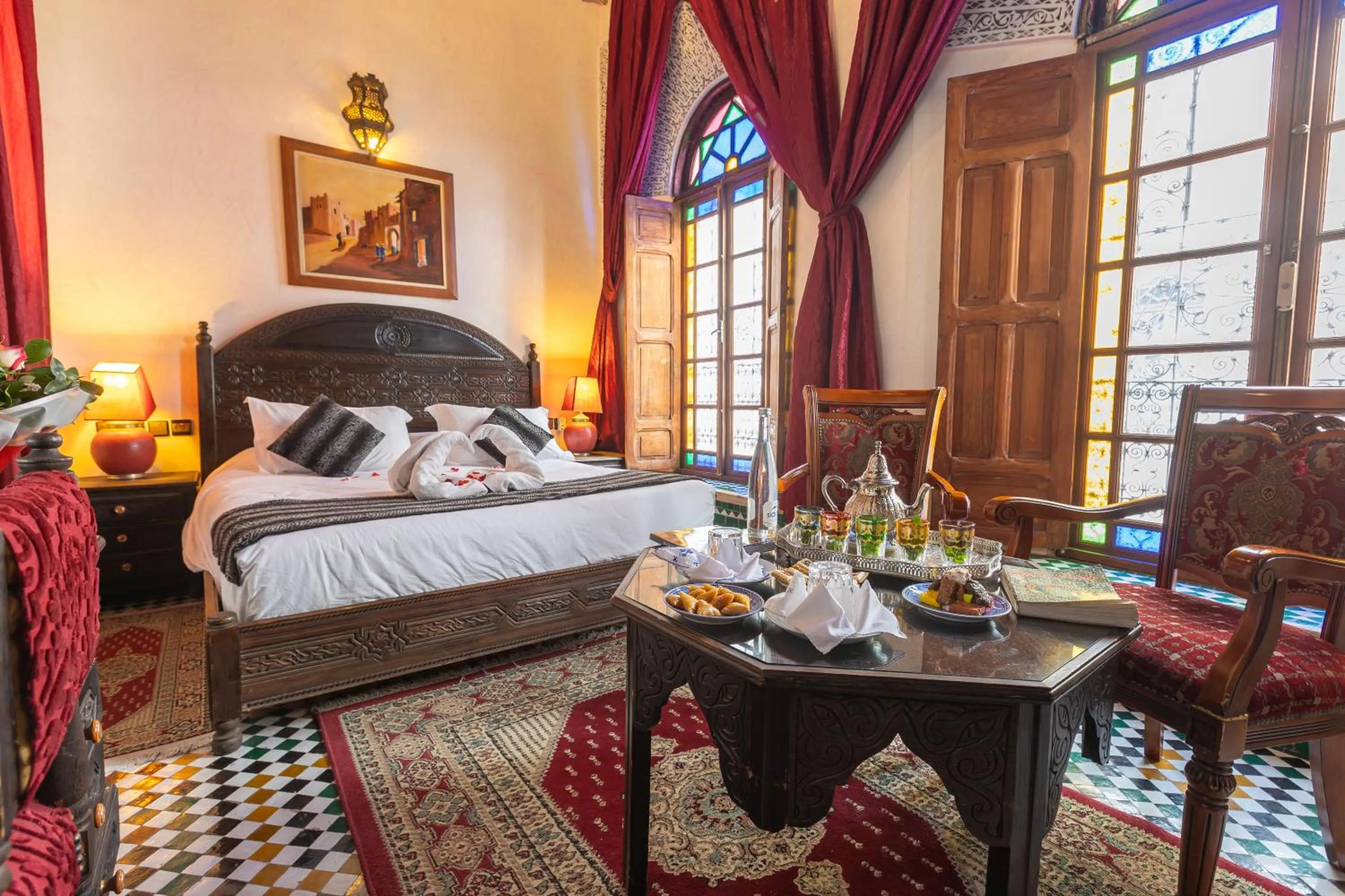 Bed in Riad Ghita