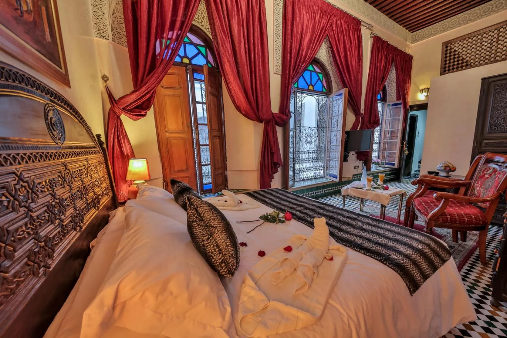 Bed in Riad Ghita
