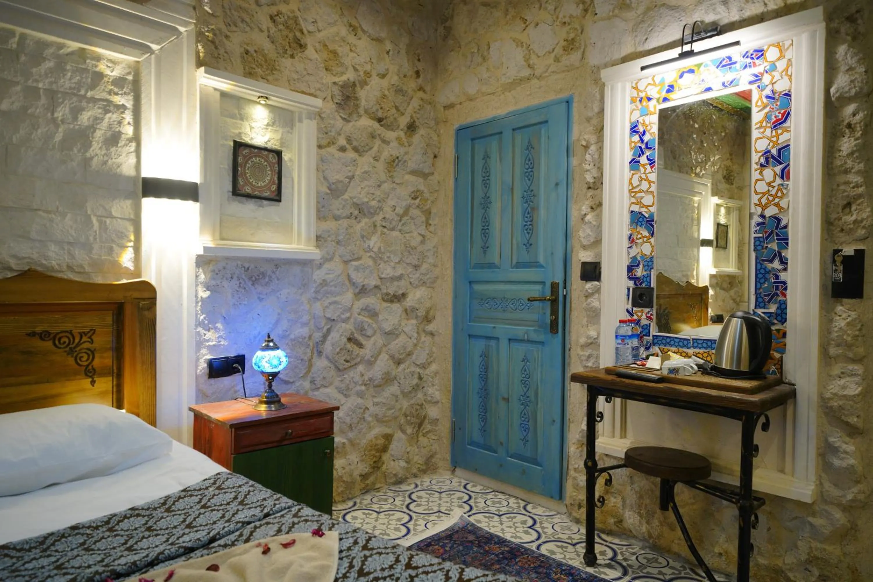 Bed in Mirzade Konak Hotel