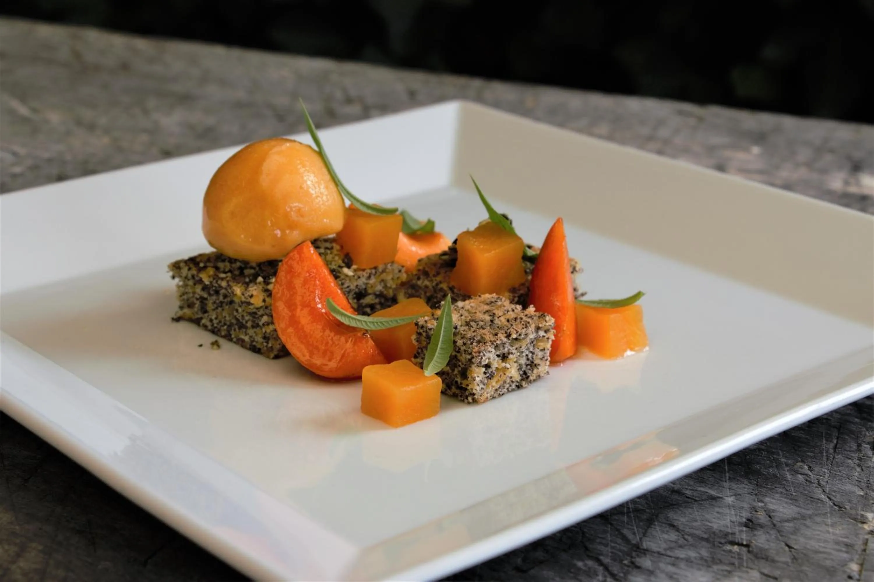 Food close-up in Kupfer-Dachl