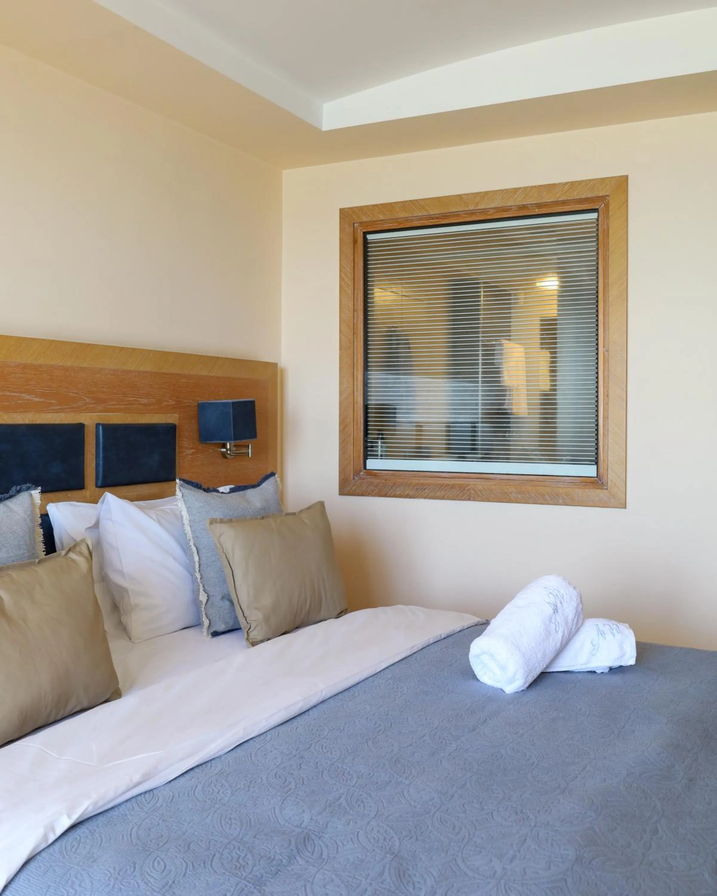 Bed in Aegean Blue Beach Hotel