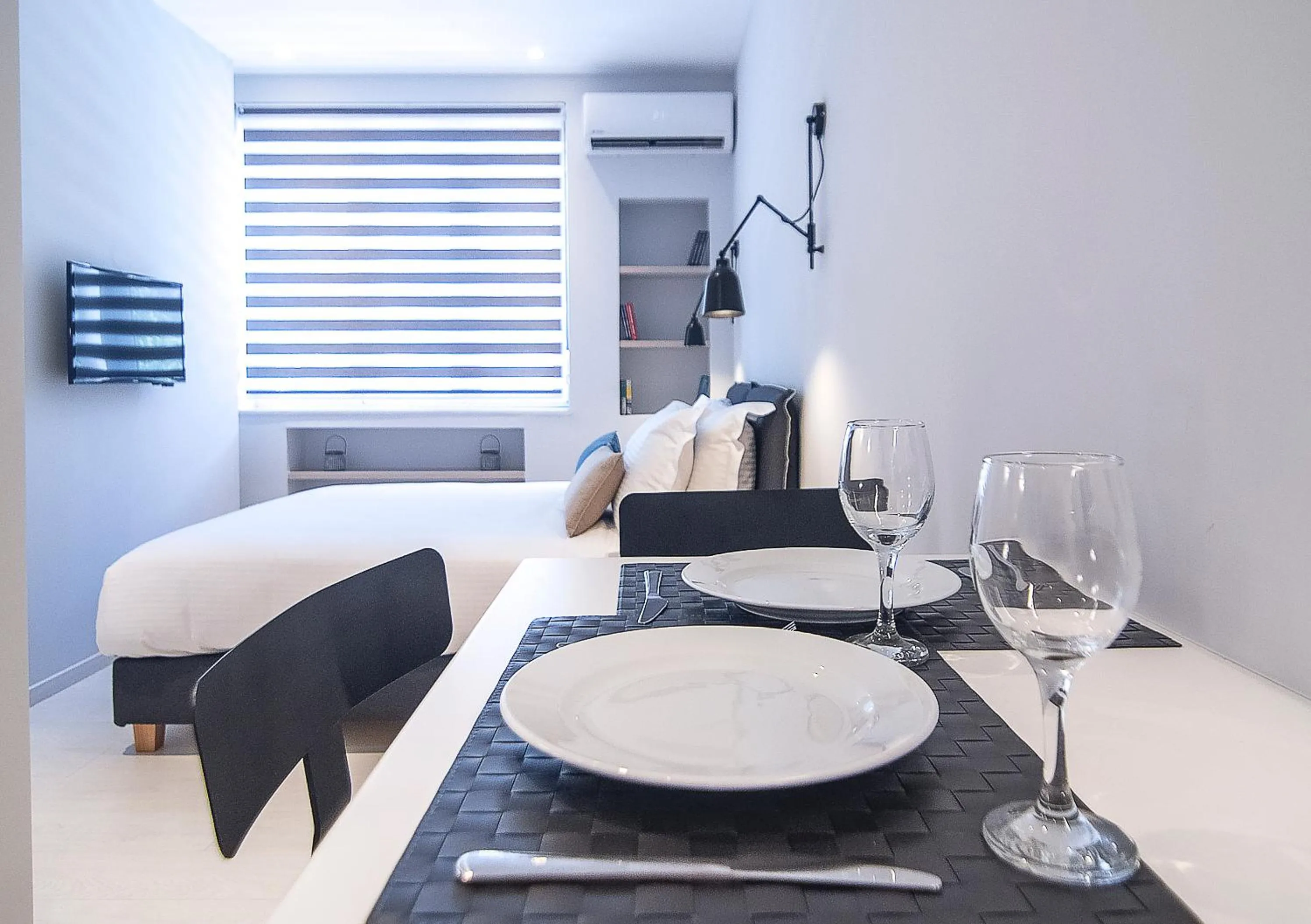 Kitchen or kitchenette, Bed in Acropolis Stay