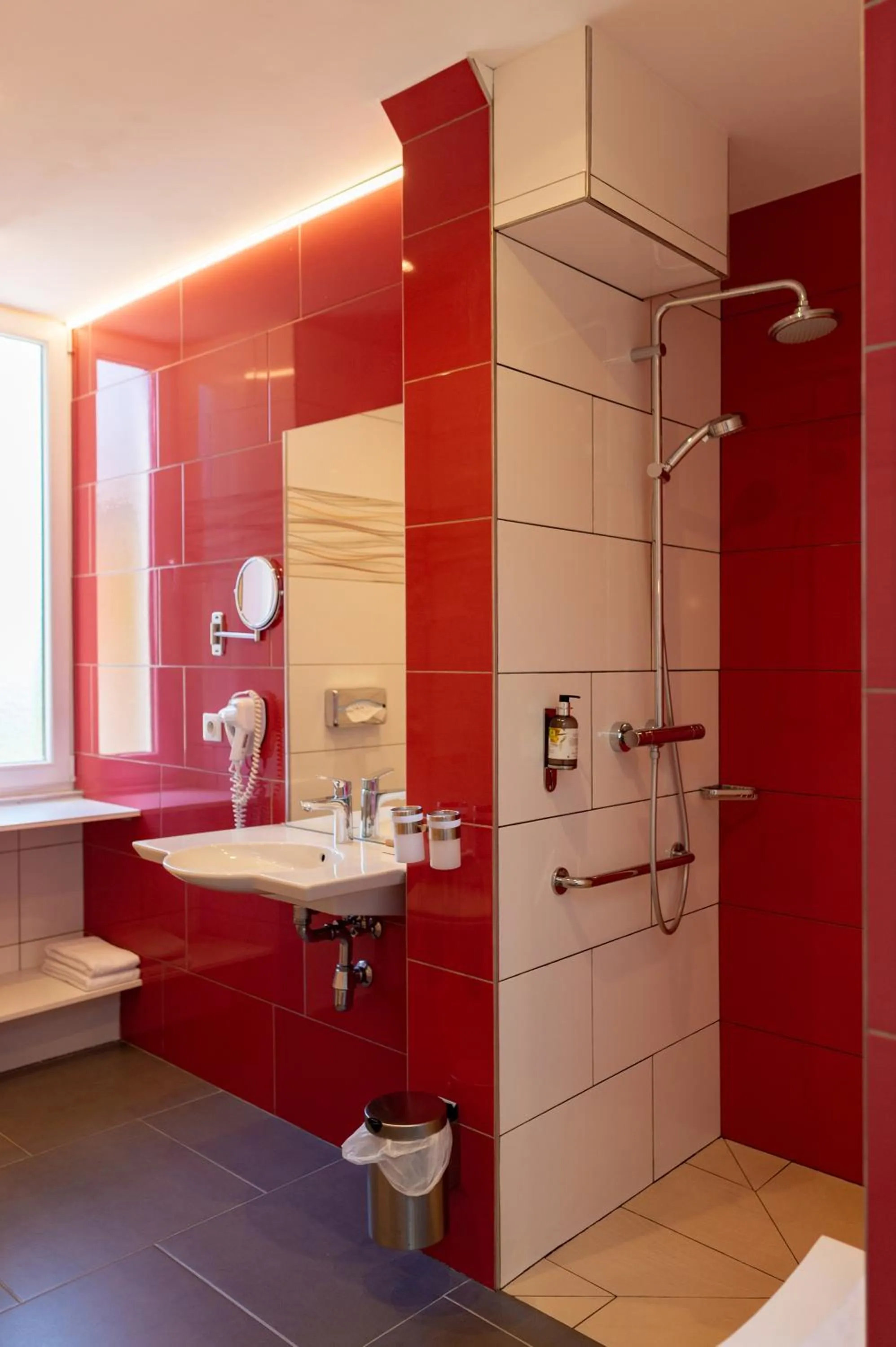 Shower in Logis Hotel Des Vosges