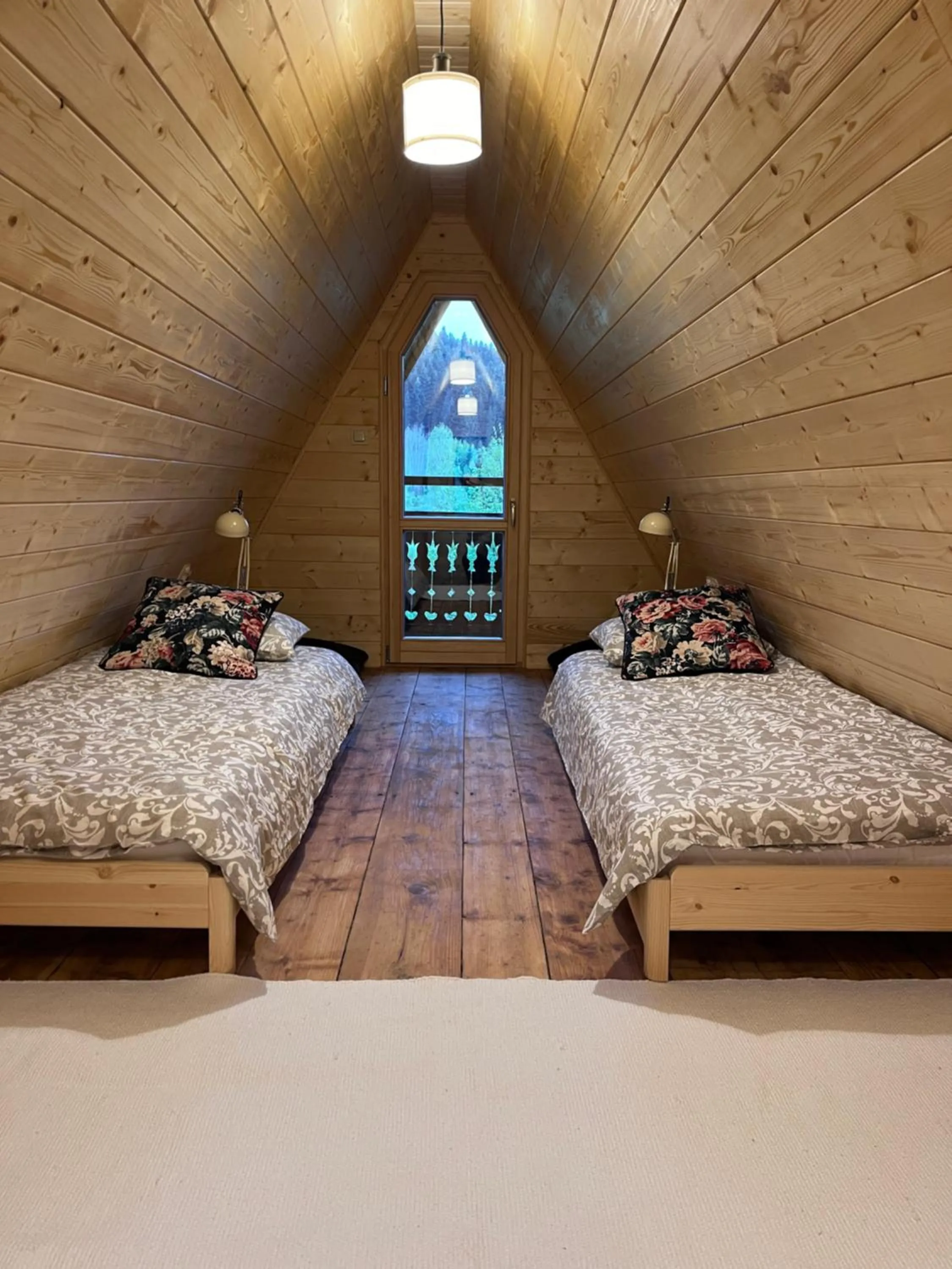 Balcony/Terrace in Drewniany Domek BB Nad Rzeką