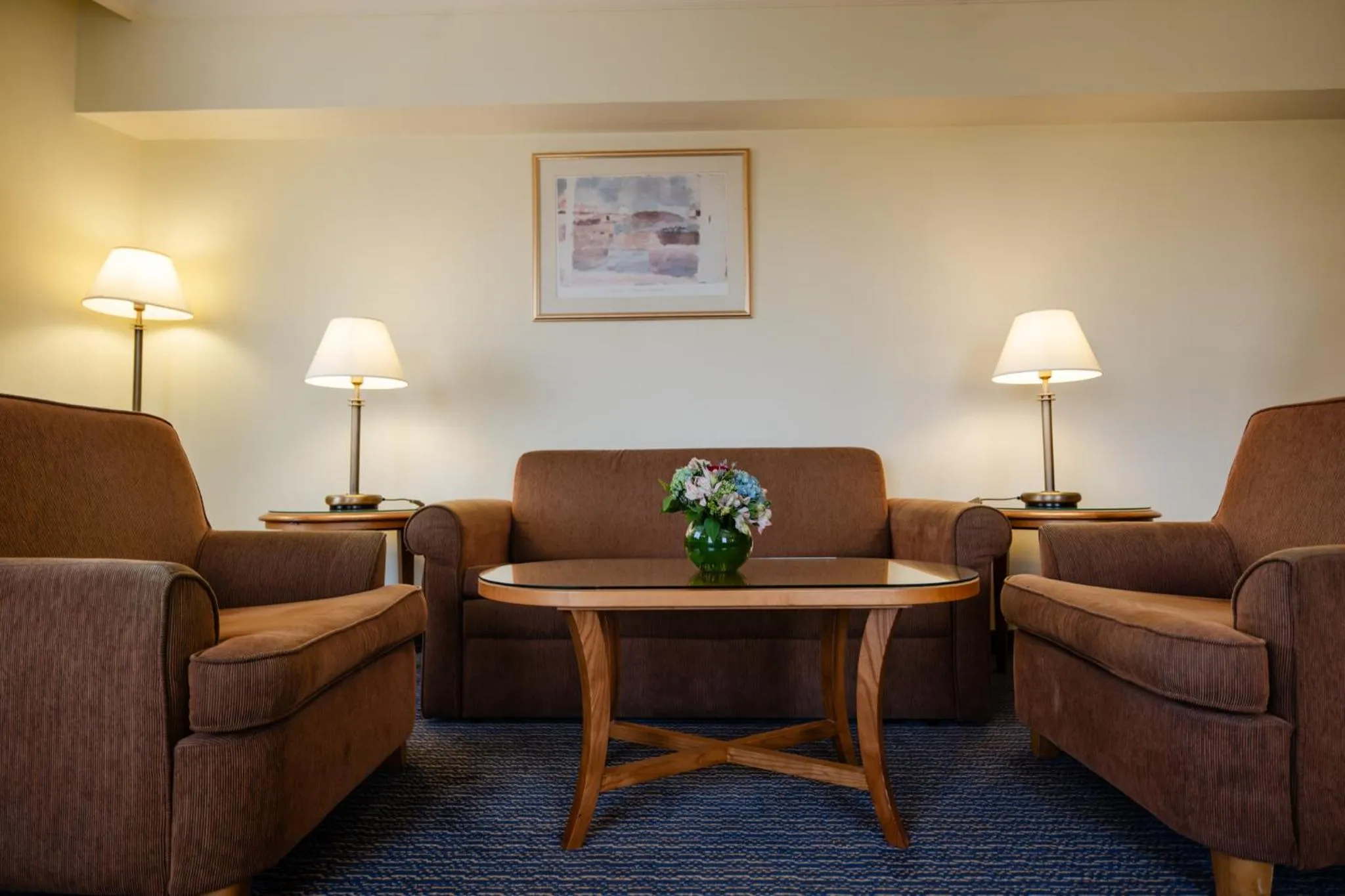 Seating area in Grand Court Hotel