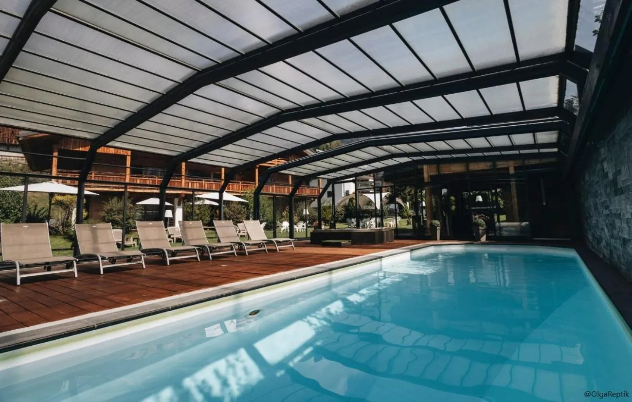 Swimming pool in Logis Hotel Gai Soleil