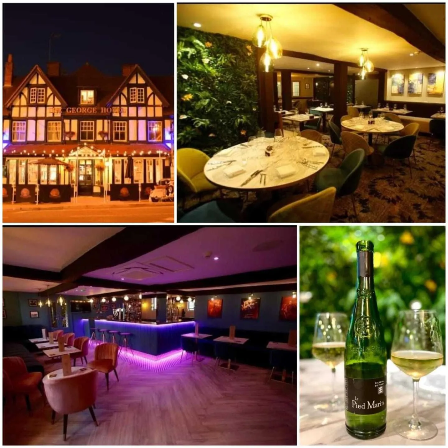 Food and drinks in The George Hotel Pangbourne