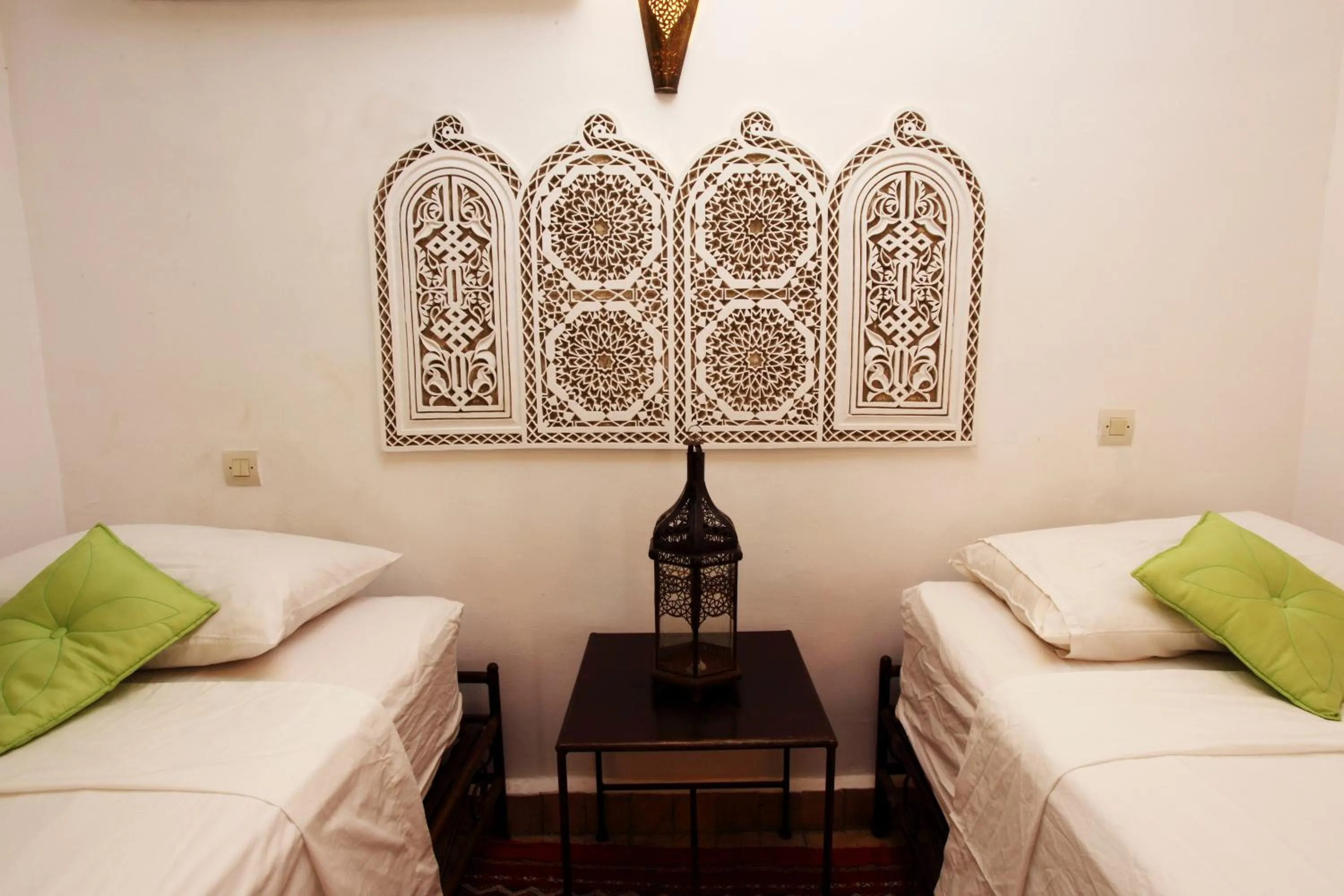 Decorative detail, Bed in Riad Jamaï