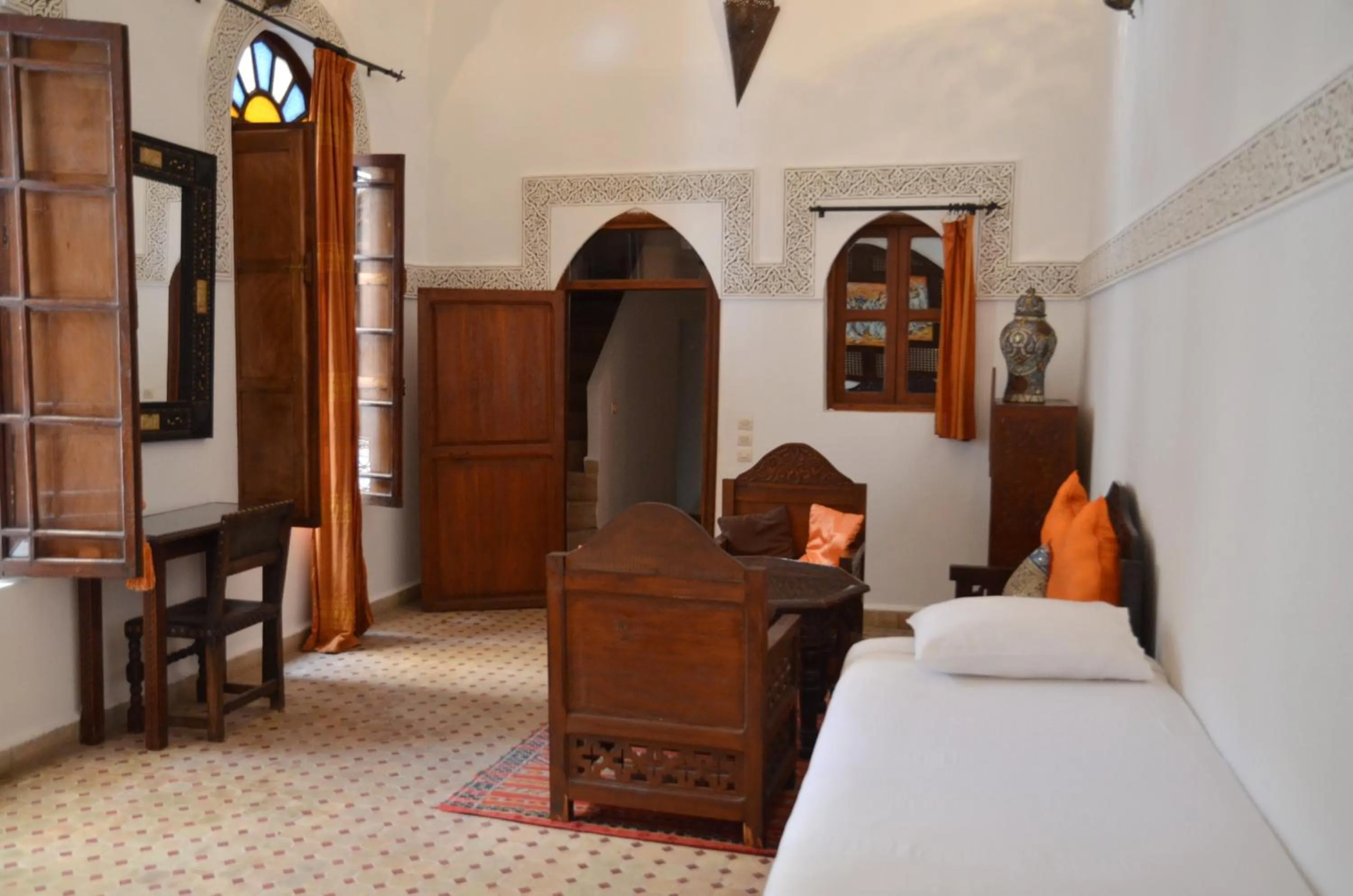 Bed in Riad Jamaï