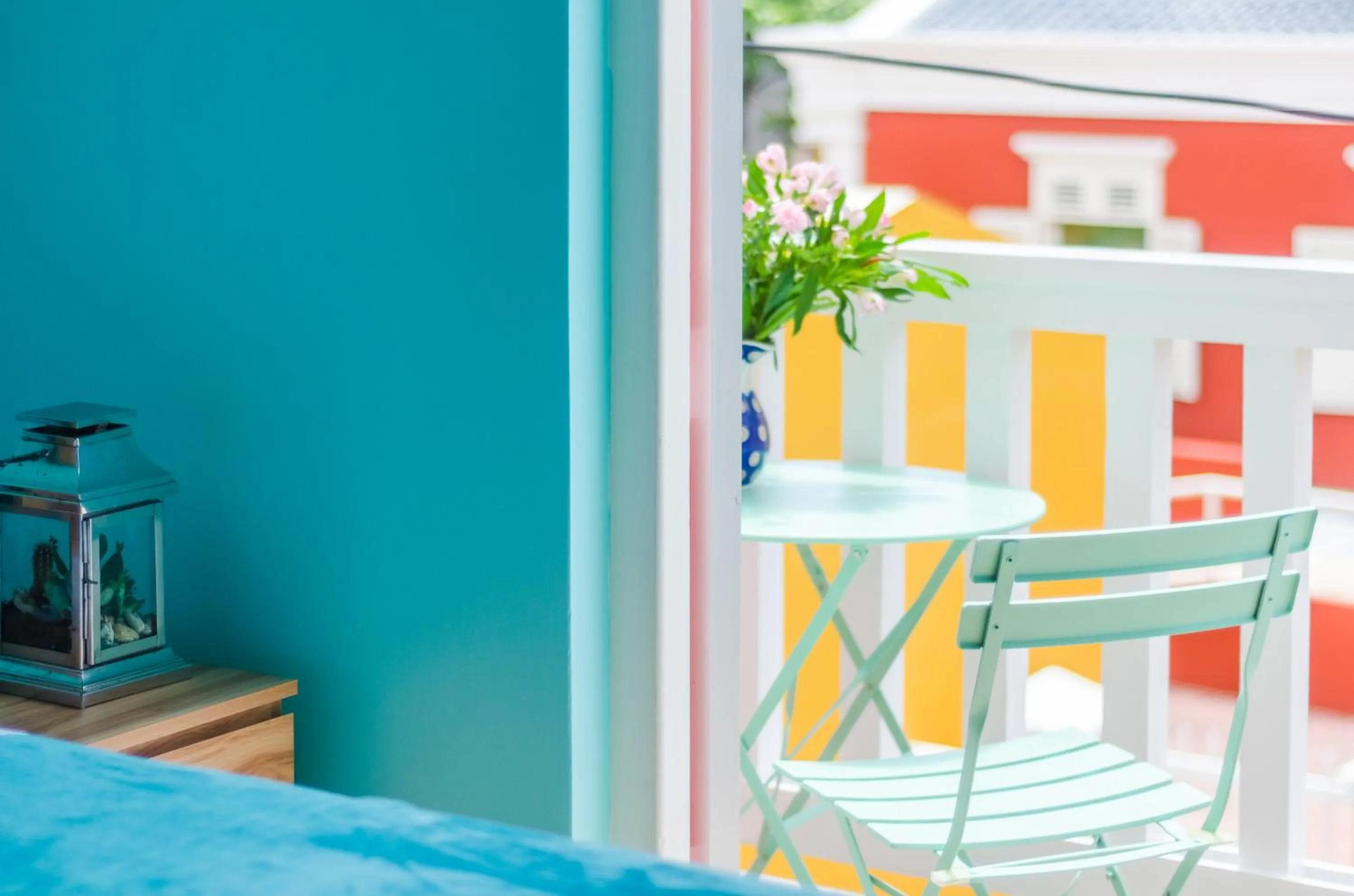 Balcony/Terrace in Bed & Bike Curacao - Pietermaai