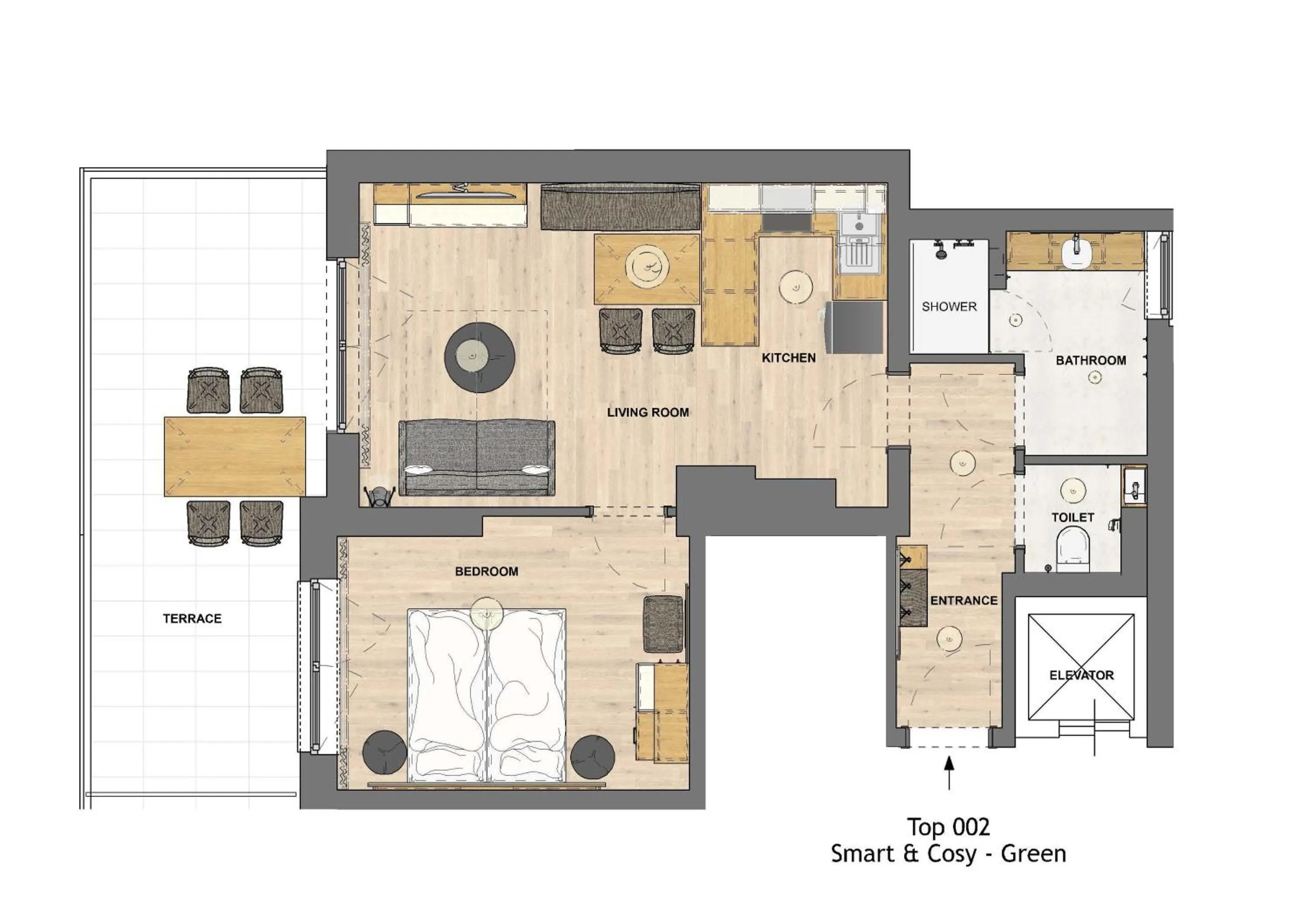 Floor plan in HOMEBOUND APARTMENTS Salzburg City I - contactless check-in
