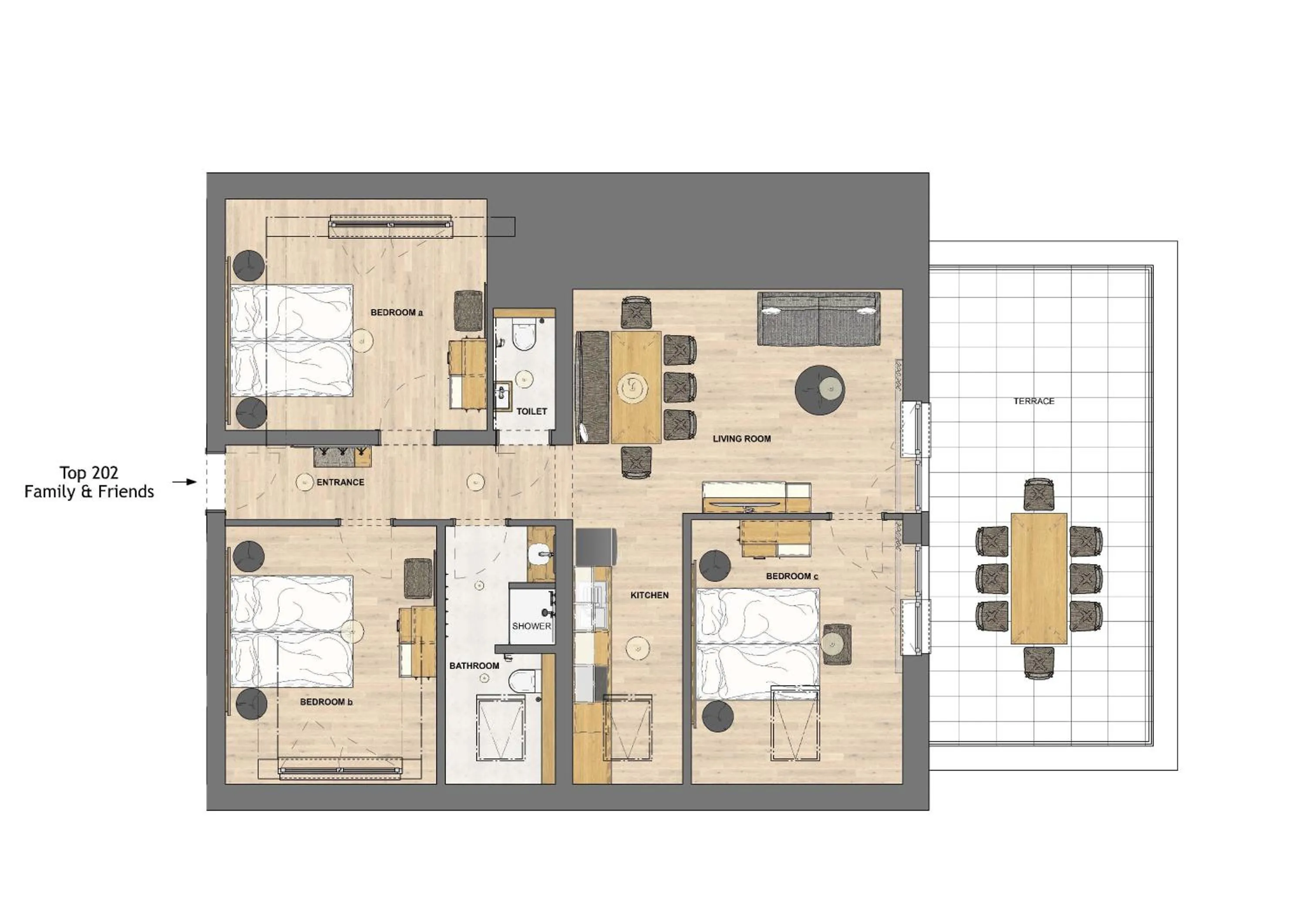 Floor plan in HOMEBOUND APARTMENTS Salzburg City I - contactless check-in