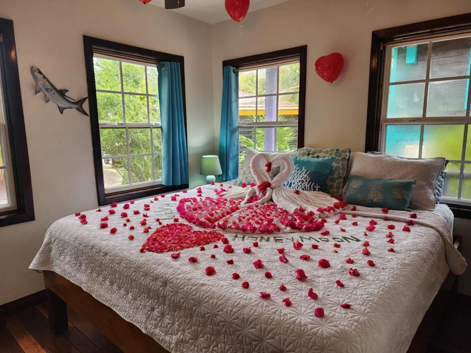 Bed in Bella Vista Resort Belize