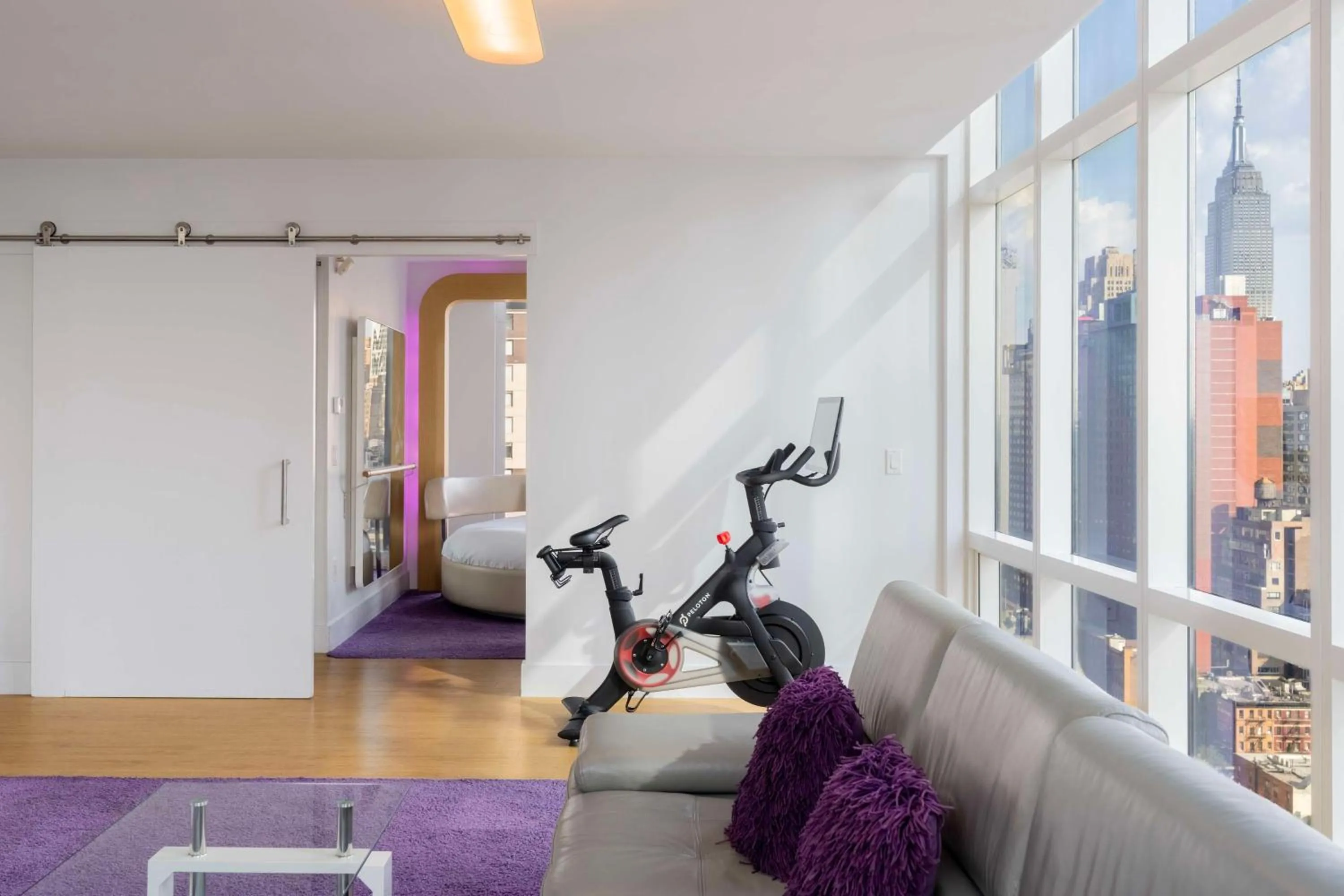 Living room in YOTEL New York Times Square