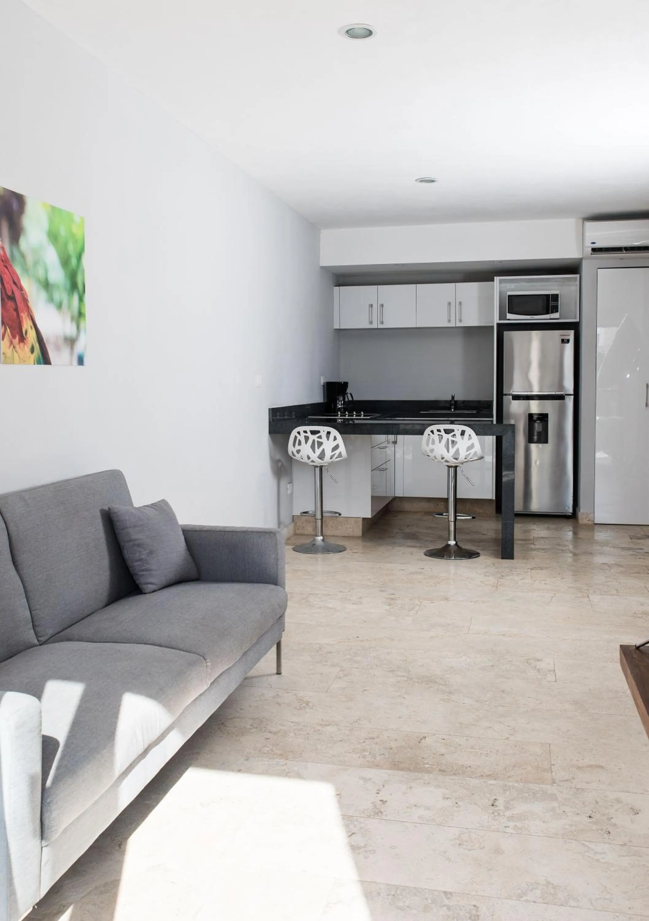 Kitchen or kitchenette in Hotelito del Mar Playa del Carmen