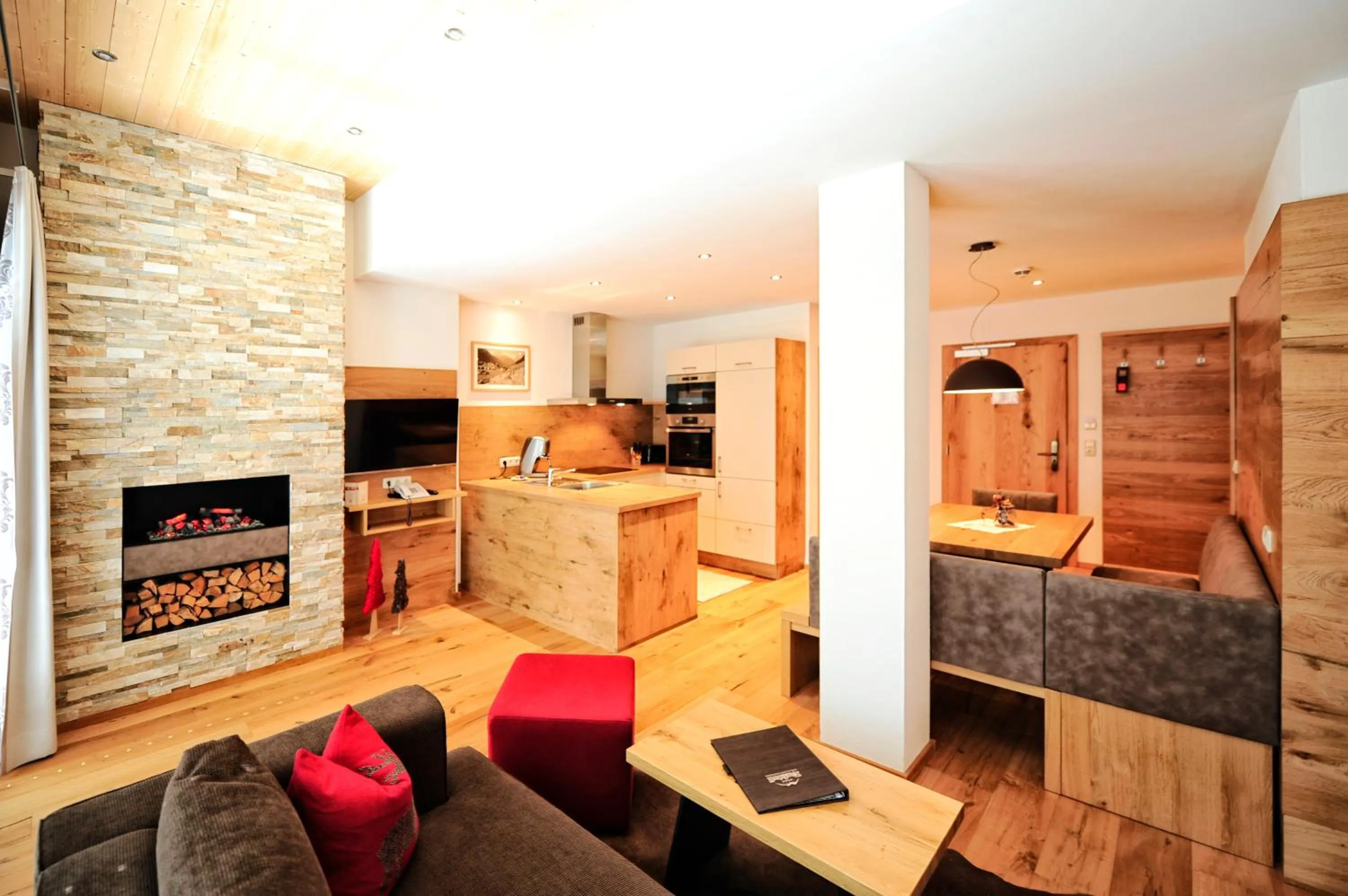 Kitchen or kitchenette in Hotel Dorfstadl