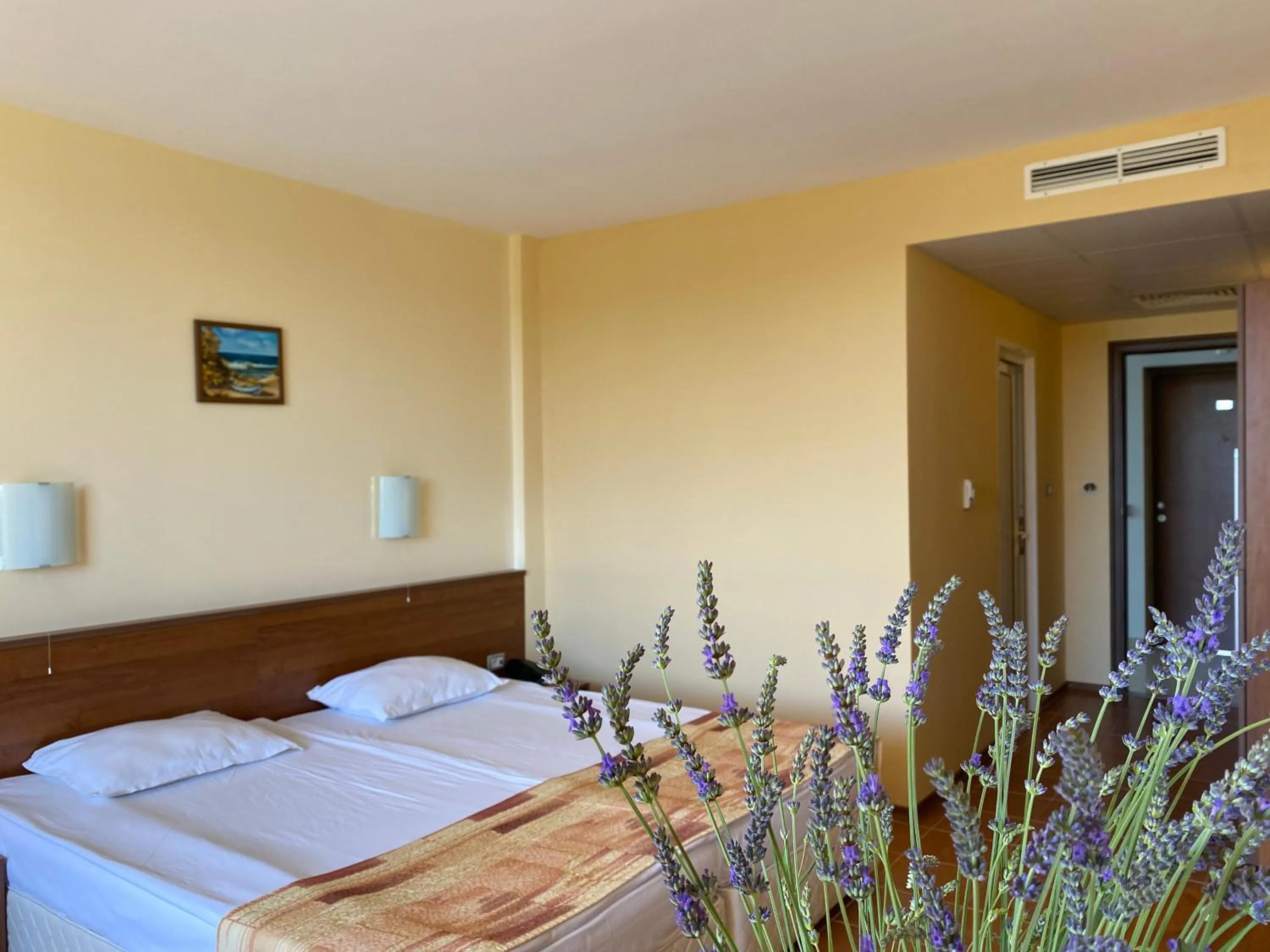 Bed in Hotel Plamena Palace