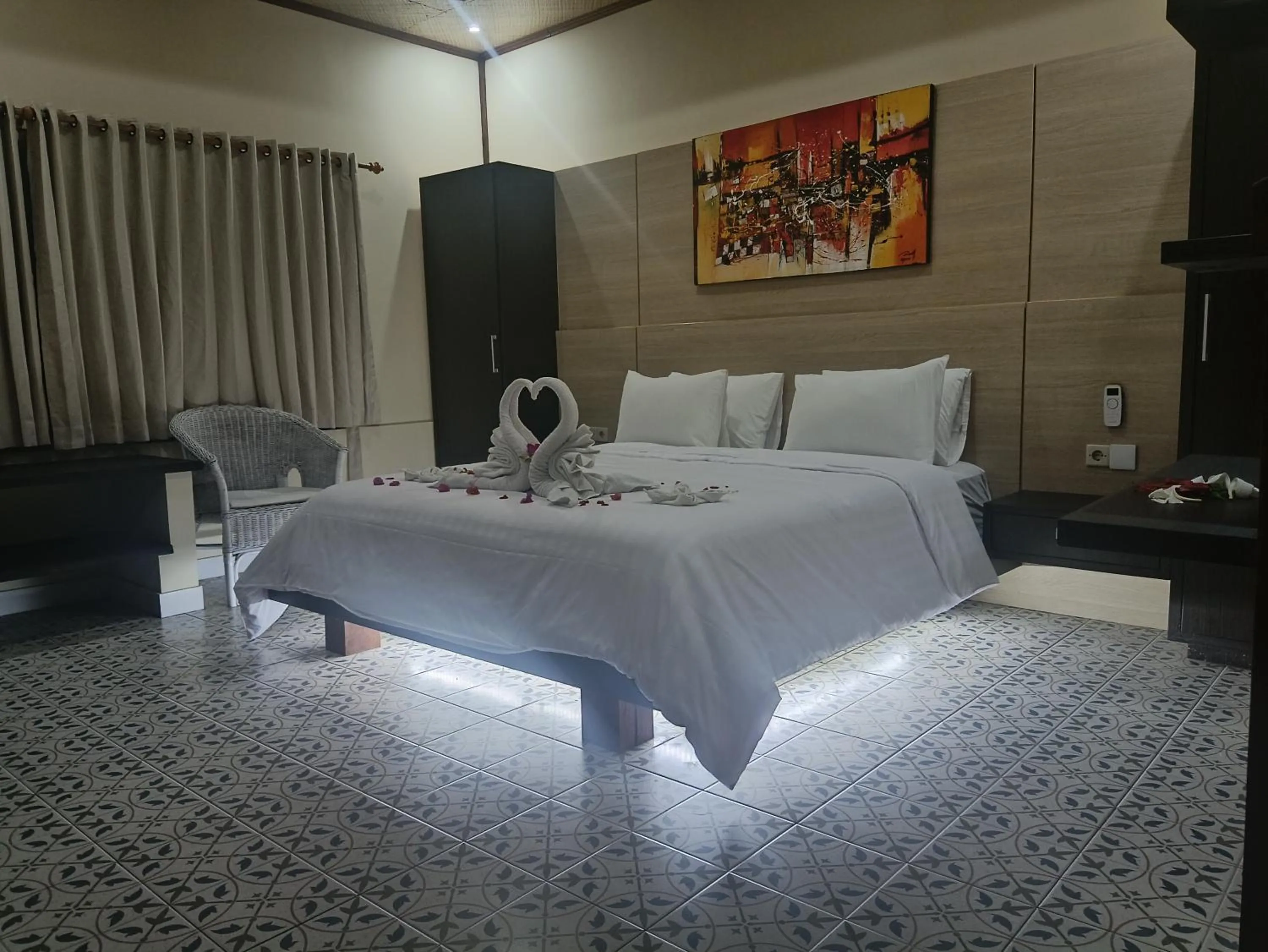 Bed in Villa Kinagu