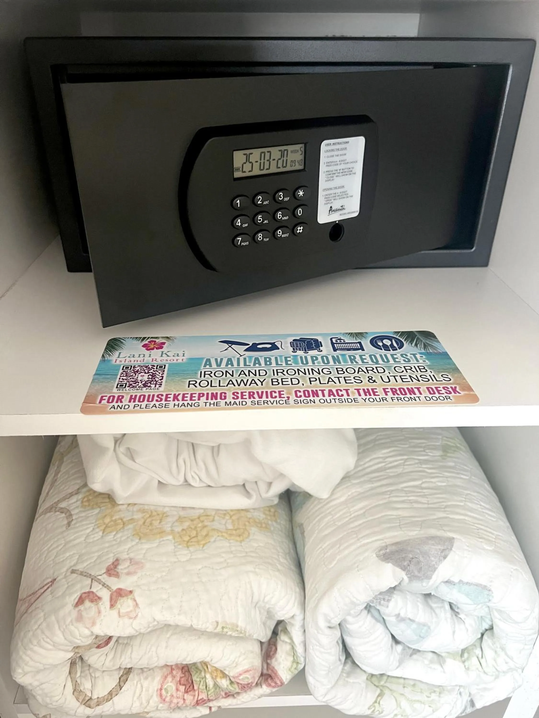 safe in Lani Kai Island Resort