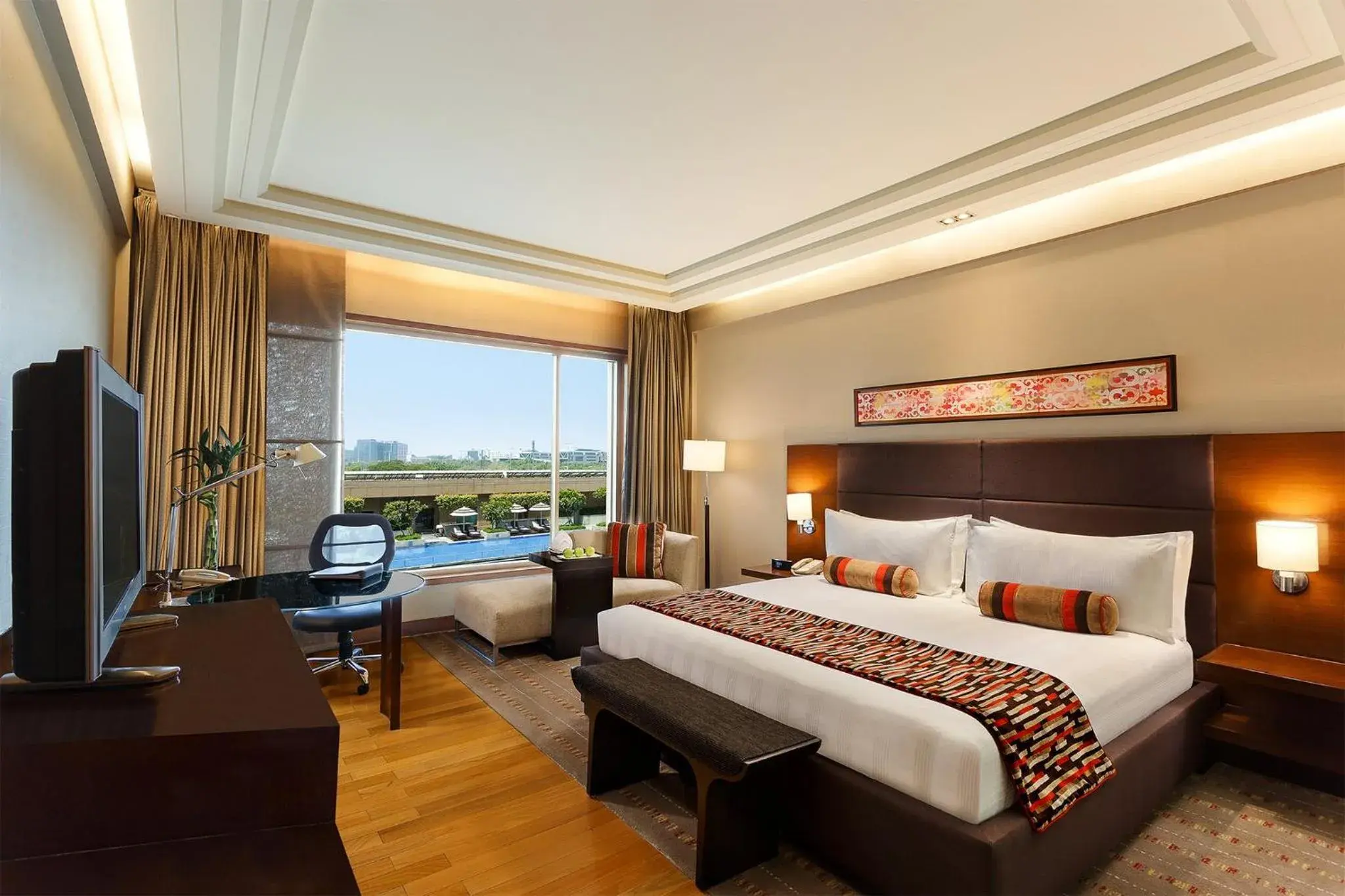 Standard King Room with Pool View in Crowne Plaza Today Gurugram by IHG Standard King Room with Pool View in Crowne Plaza Today Gurugram by IHG