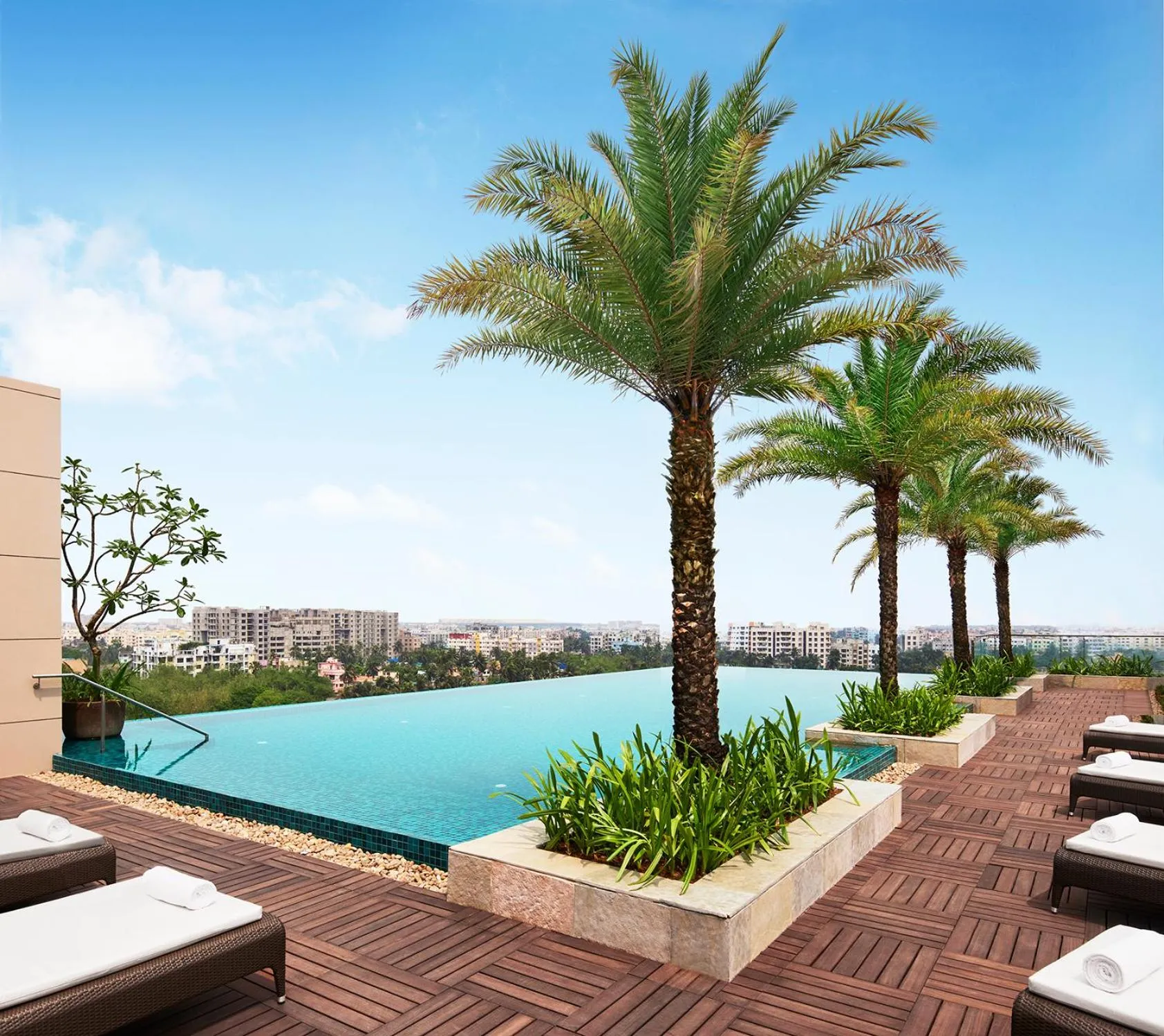 Pool view in Taj City Centre New Town, Kolkata