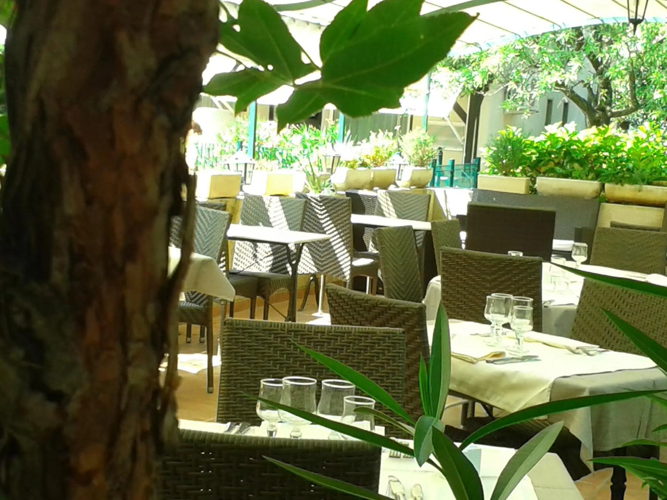 Balcony/Terrace in Logis Hôtel - Restaurant Résidence Les Cèdres
