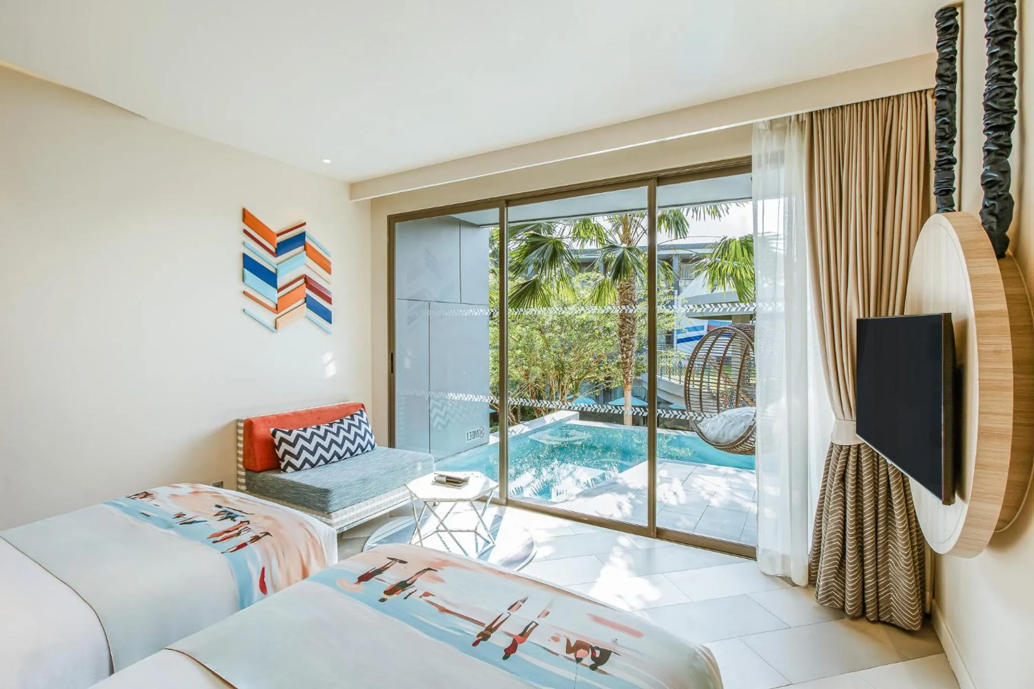 Bed in The SIS Kata Resort - Adult Only