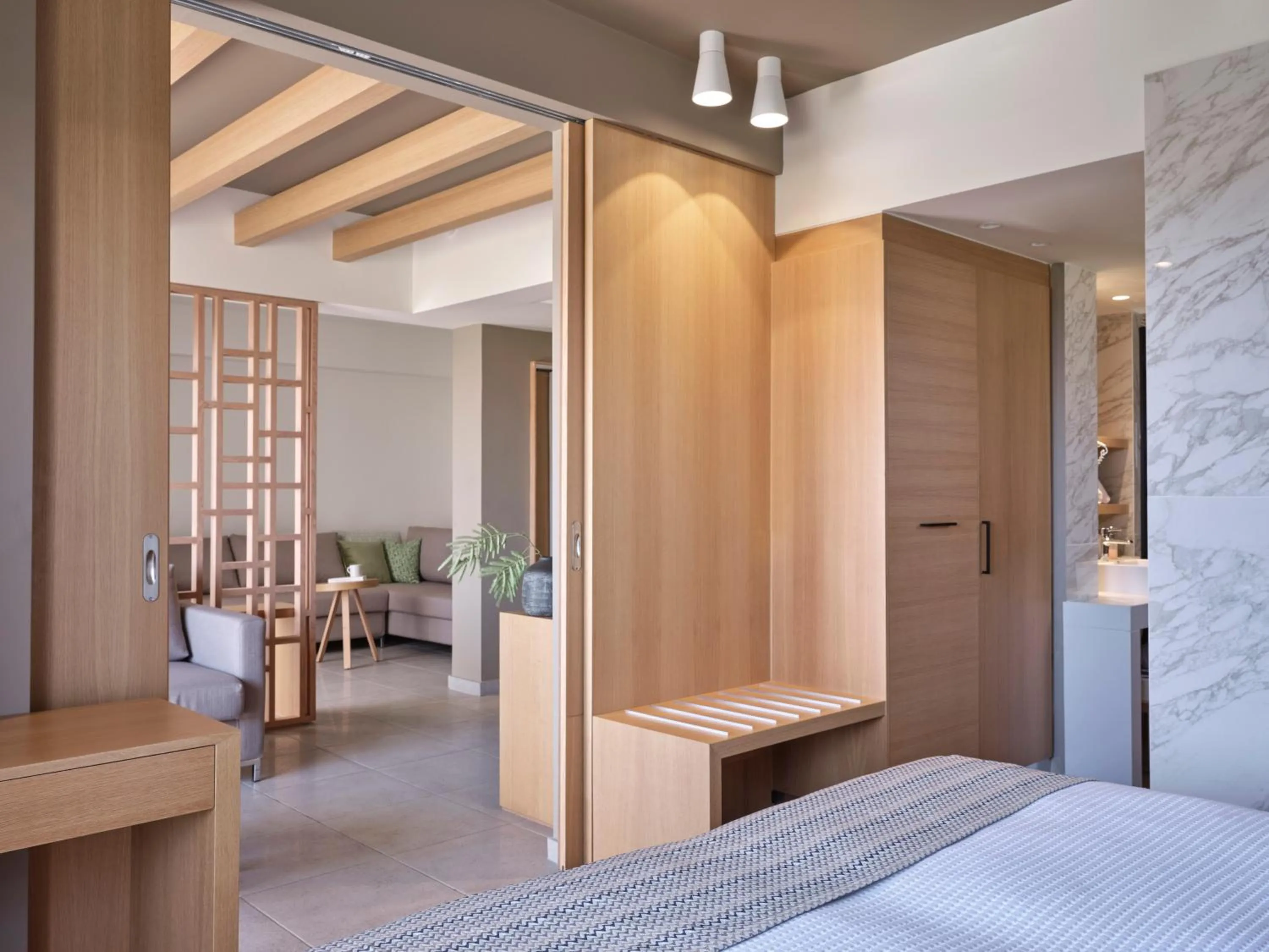 Living room, Bed in Atlantica Mikri Poli Rhodes