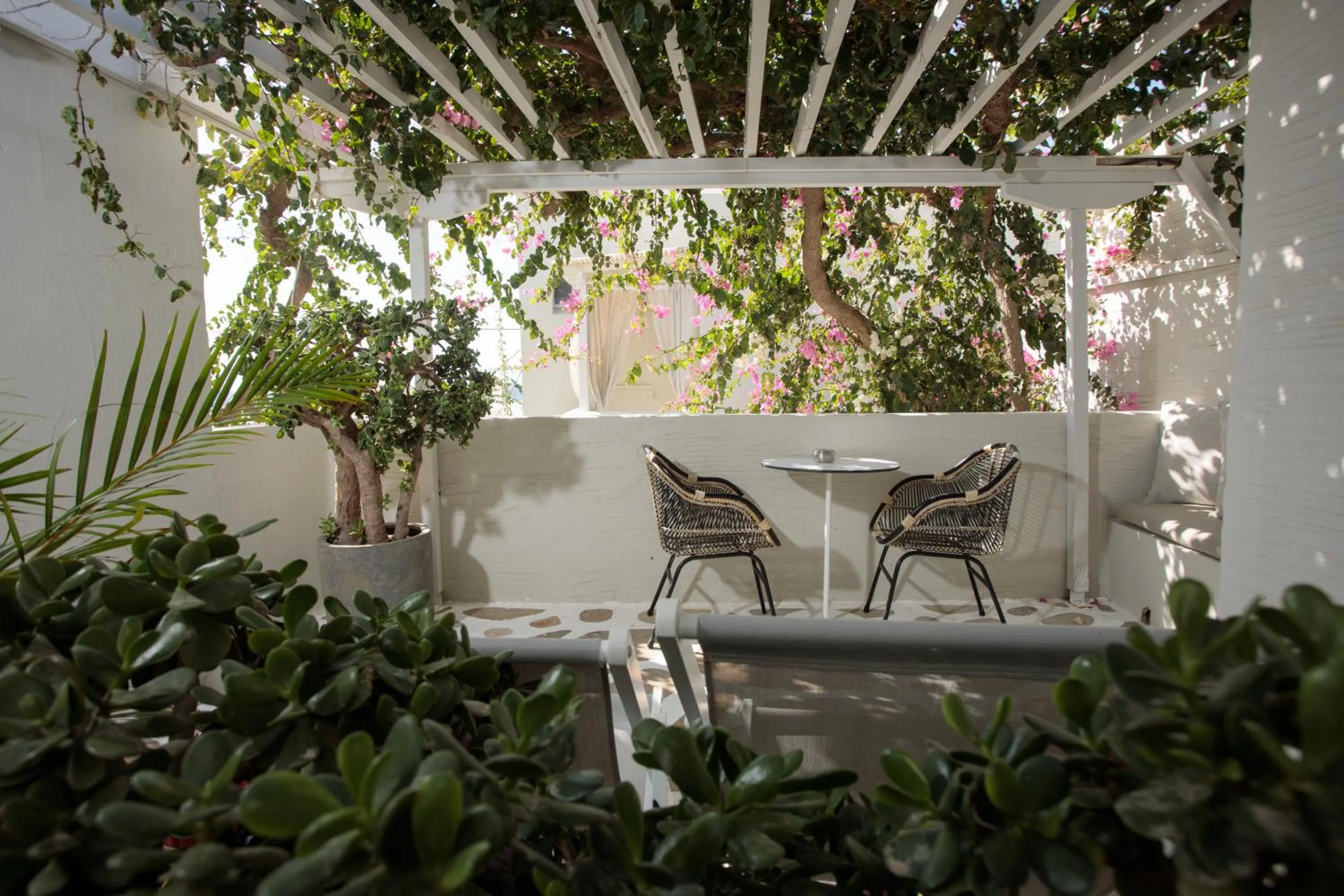 Patio in Iria Beach Art Hotel