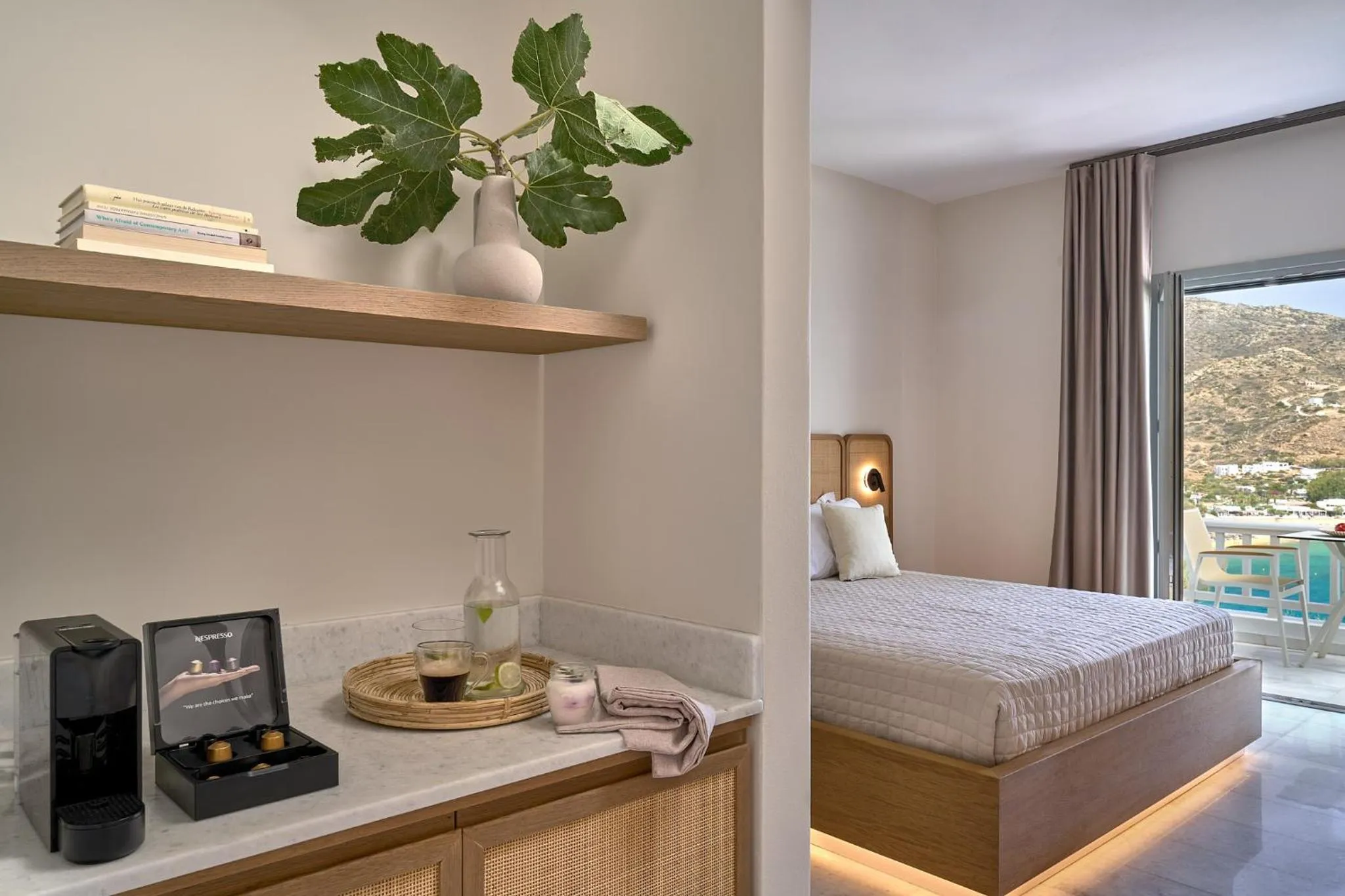 Bed in Ios Palace Hotel & Spa