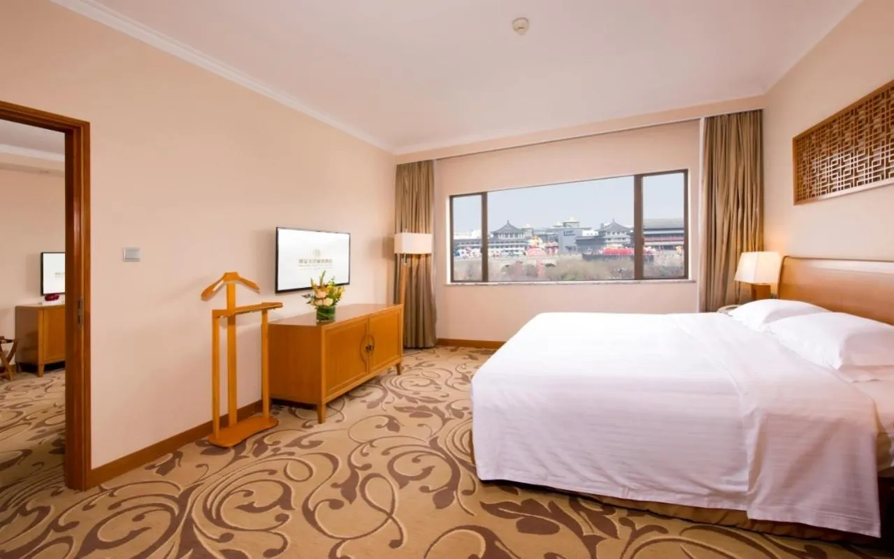 Bedroom, Bed in Xi'an Dajing Castle Hotel Bell Tower & YONGNING Gate