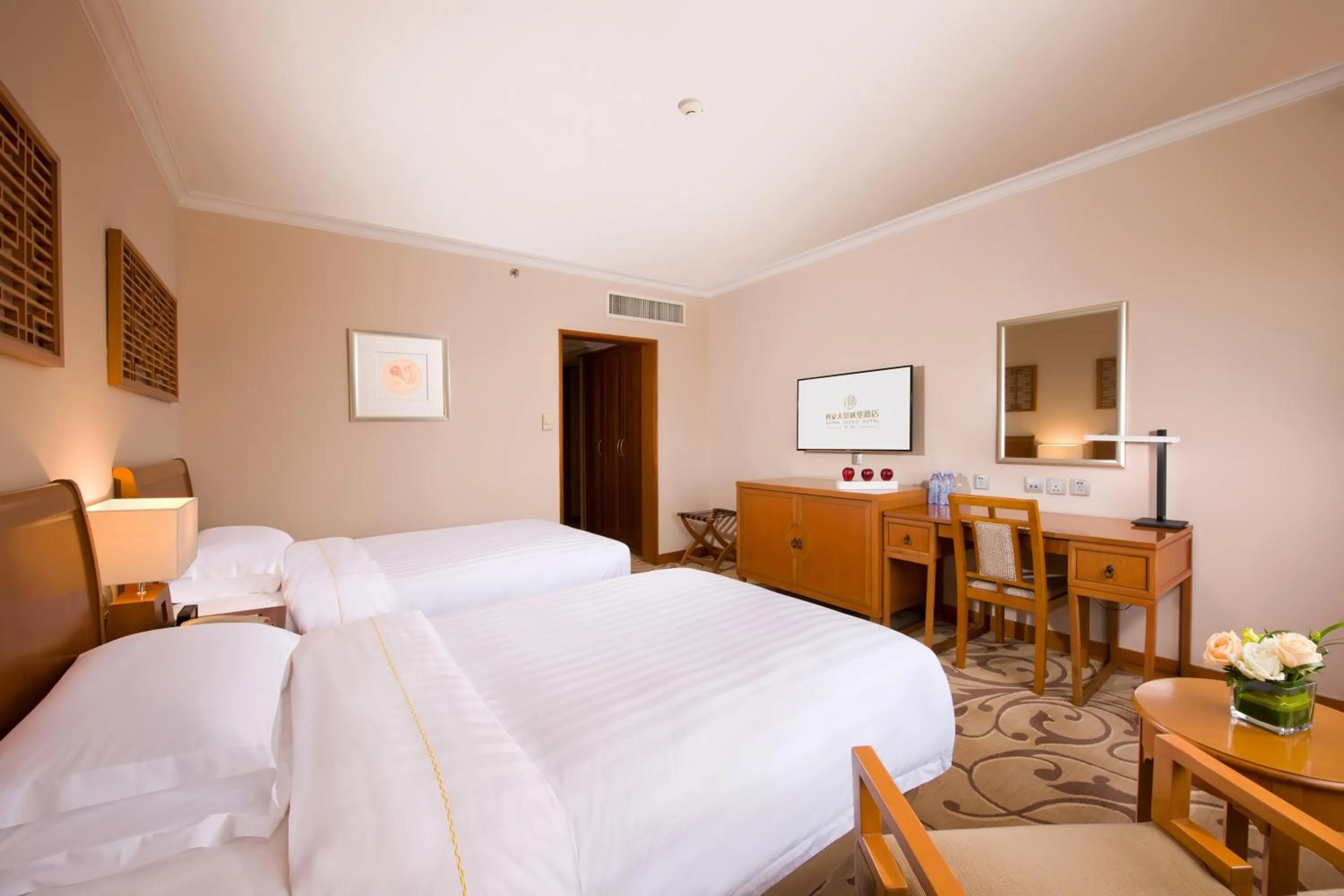 Bed in Xi'an Dajing Castle Hotel Bell Tower & YONGNING Gate