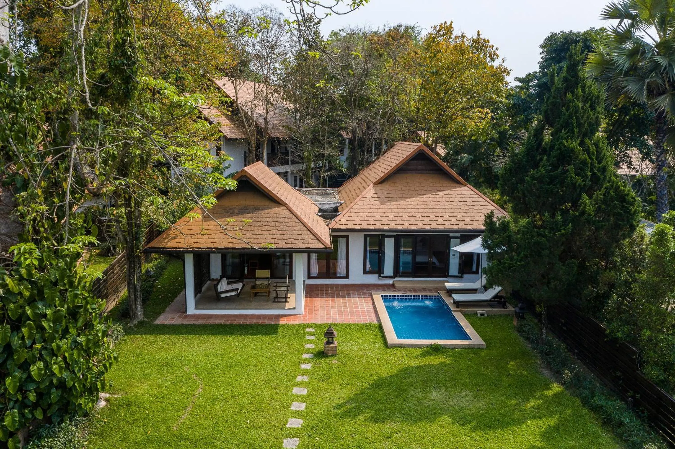 Pool view in The Legend Chiang Rai Boutique River Resort & Spa